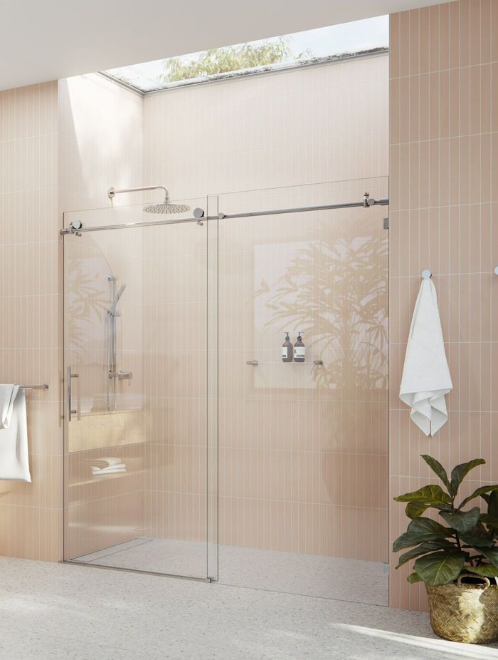 Sliding door shower screen can fit an existing shower space with ease. Featured product: Sliding Shower Screen.