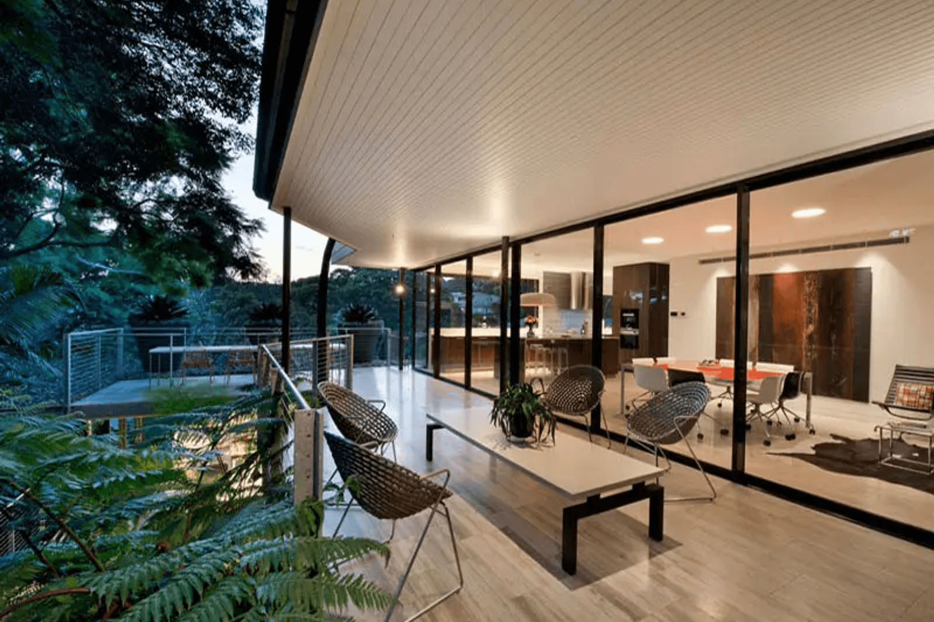 Image of Coliseum Striato Travertine 800x400mm inside and out, project by TDDP Architects.