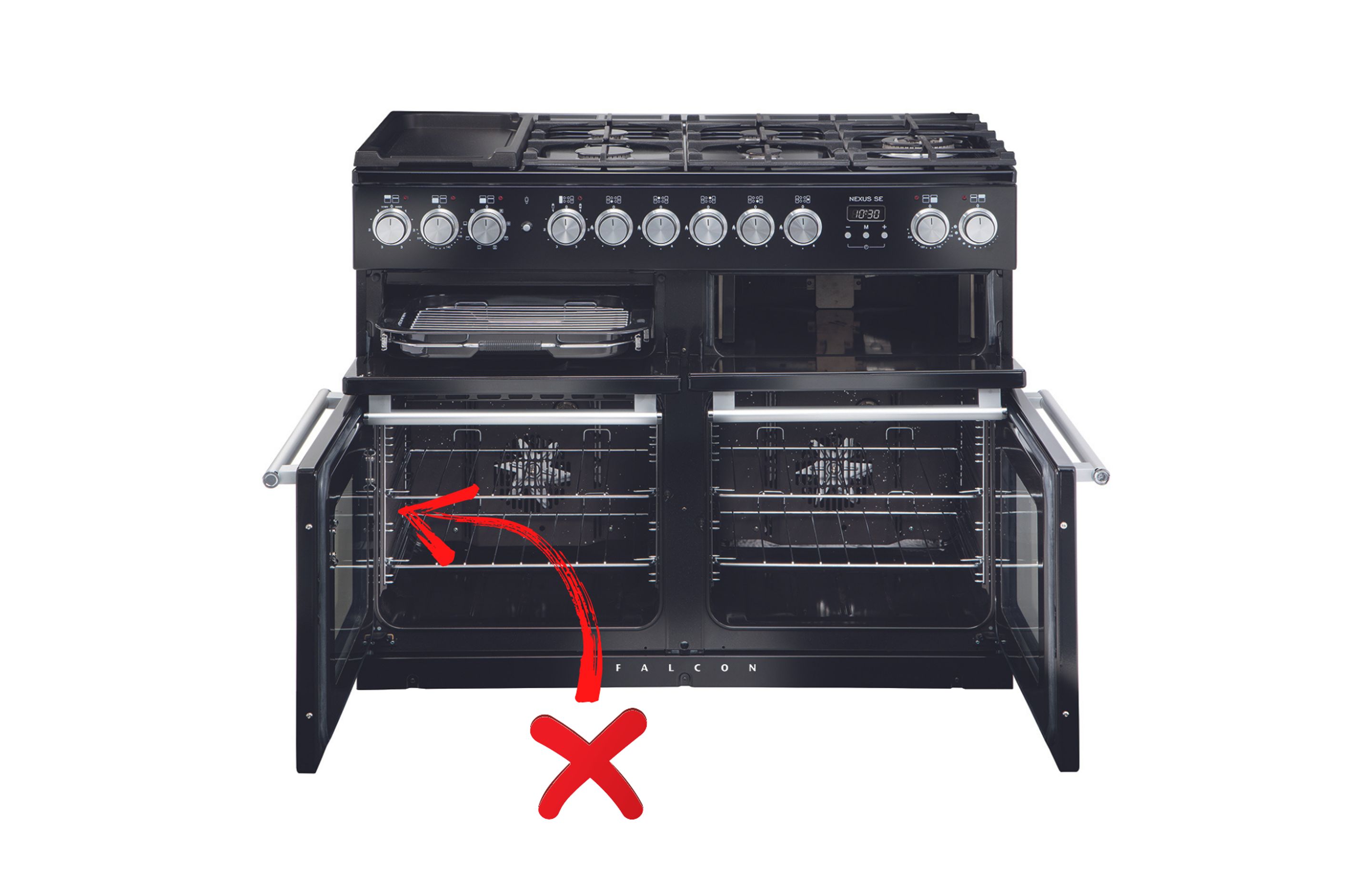What Falcon parts and accessories can be placed in the dishwasher?