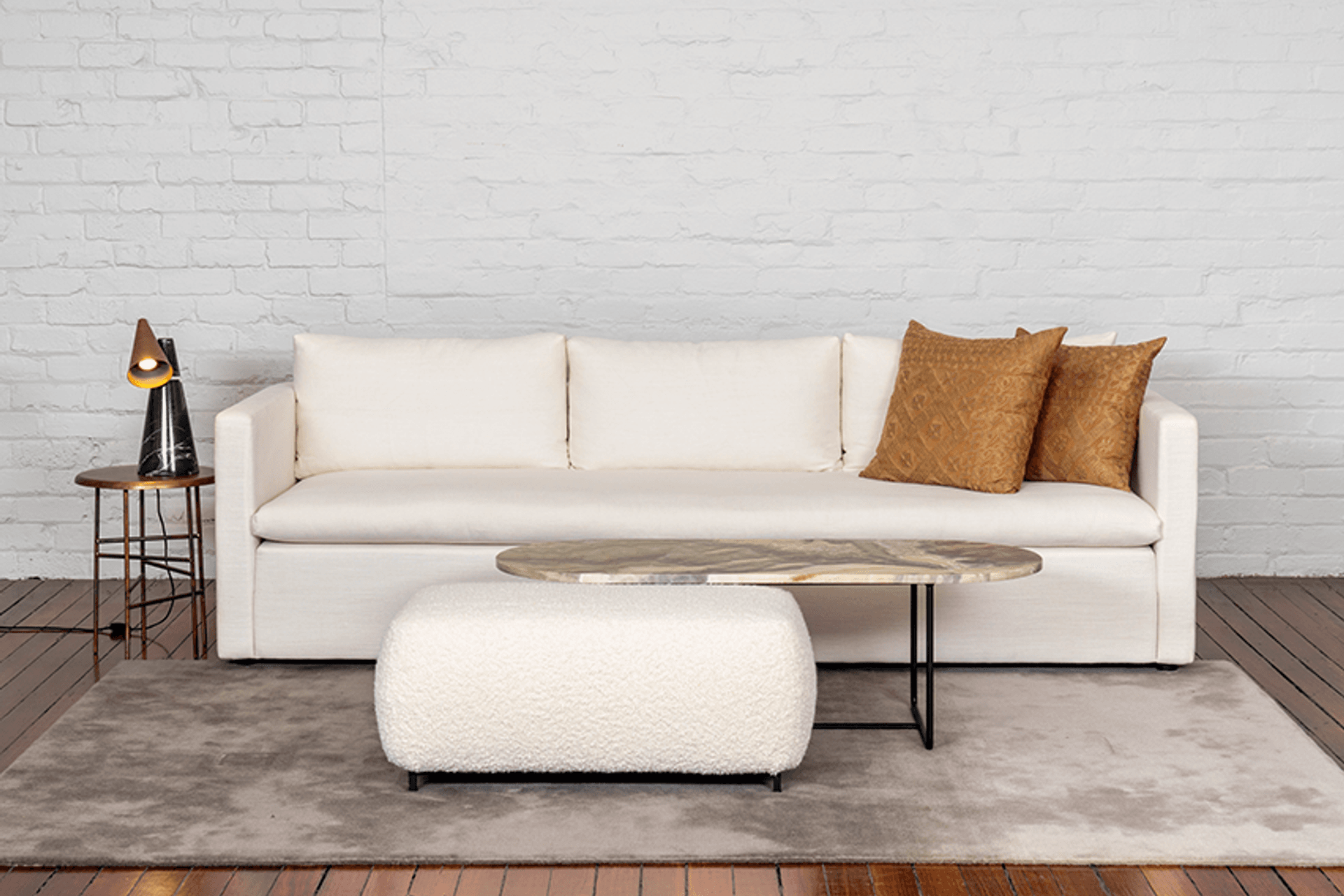 Designed as much for lounging as it is sitting, Hugo features a single feather fibre wrap seat for total comfort, matched with three feather fibre wrap back cushions.