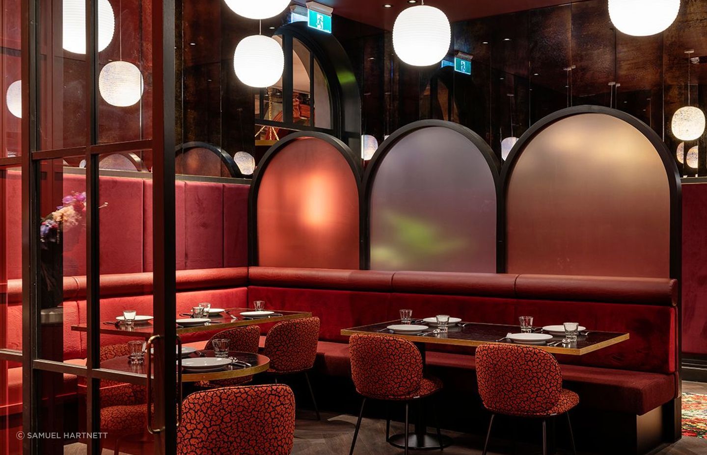 The Mullit dining chairs are by Sancal and The Arc Dept created the custom resin dining tables.