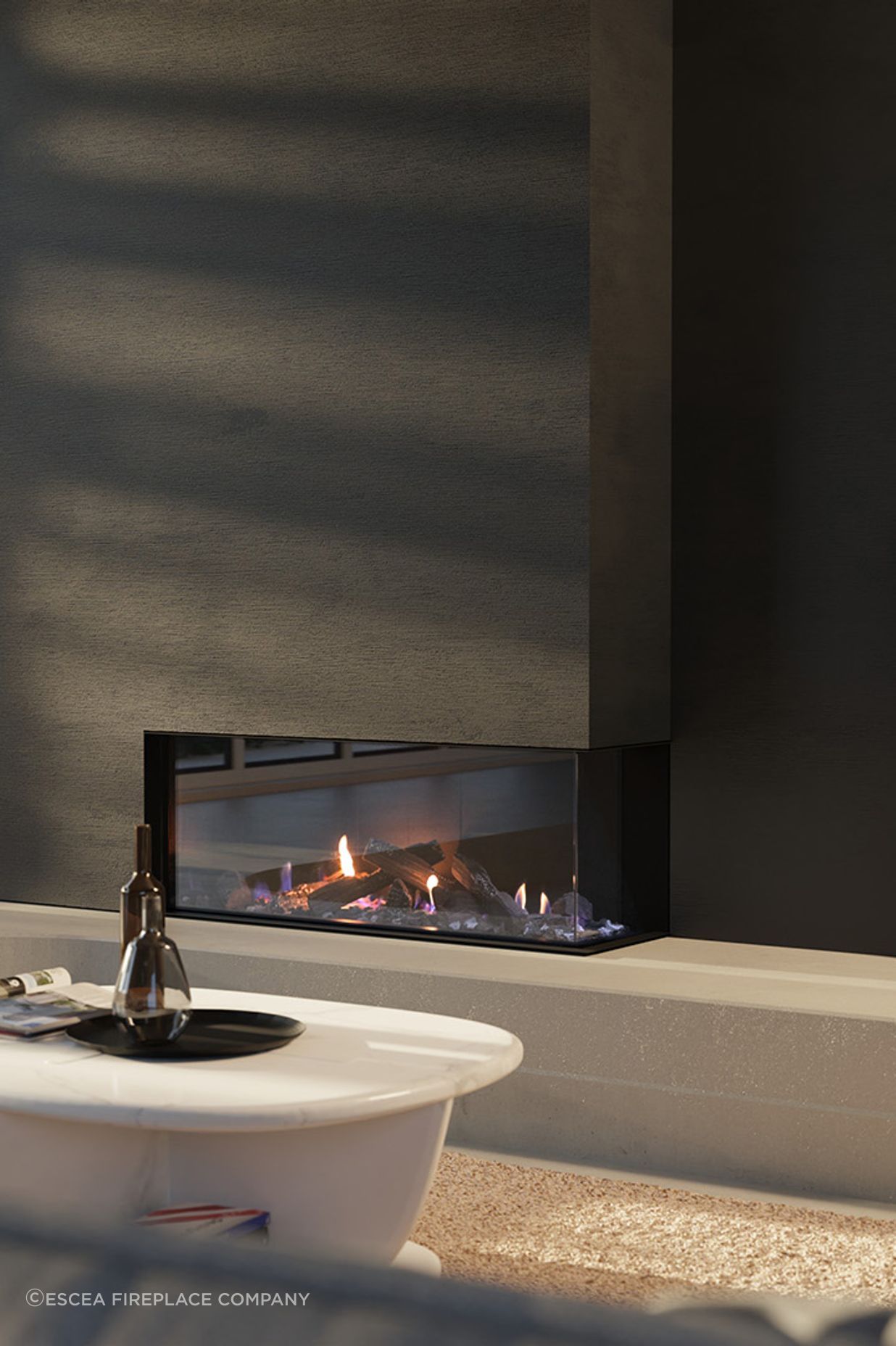 The DN1150 Corner surprises with its off-centre appeal and will give any space a contemporary design edge. See our handy Corner Fireplace Layout Guide for more inspiration on how to include this fireplace into your home or project.