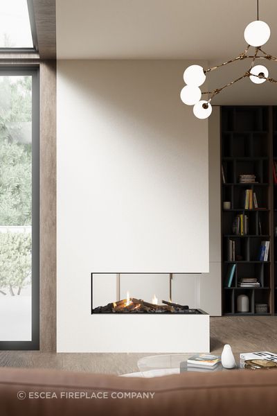 With three sides of glass, the DN1150 Peninsula offers a truly immersive flame experience. Ideal for installing as a dramatic room divider – whether full wall height, half, or hutch-style.