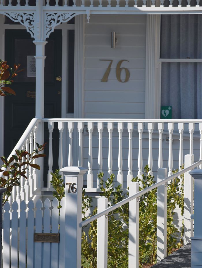 The door frame was widened to allow for wheelchair access, just one of many alterations made to transform the house into a commercial property.