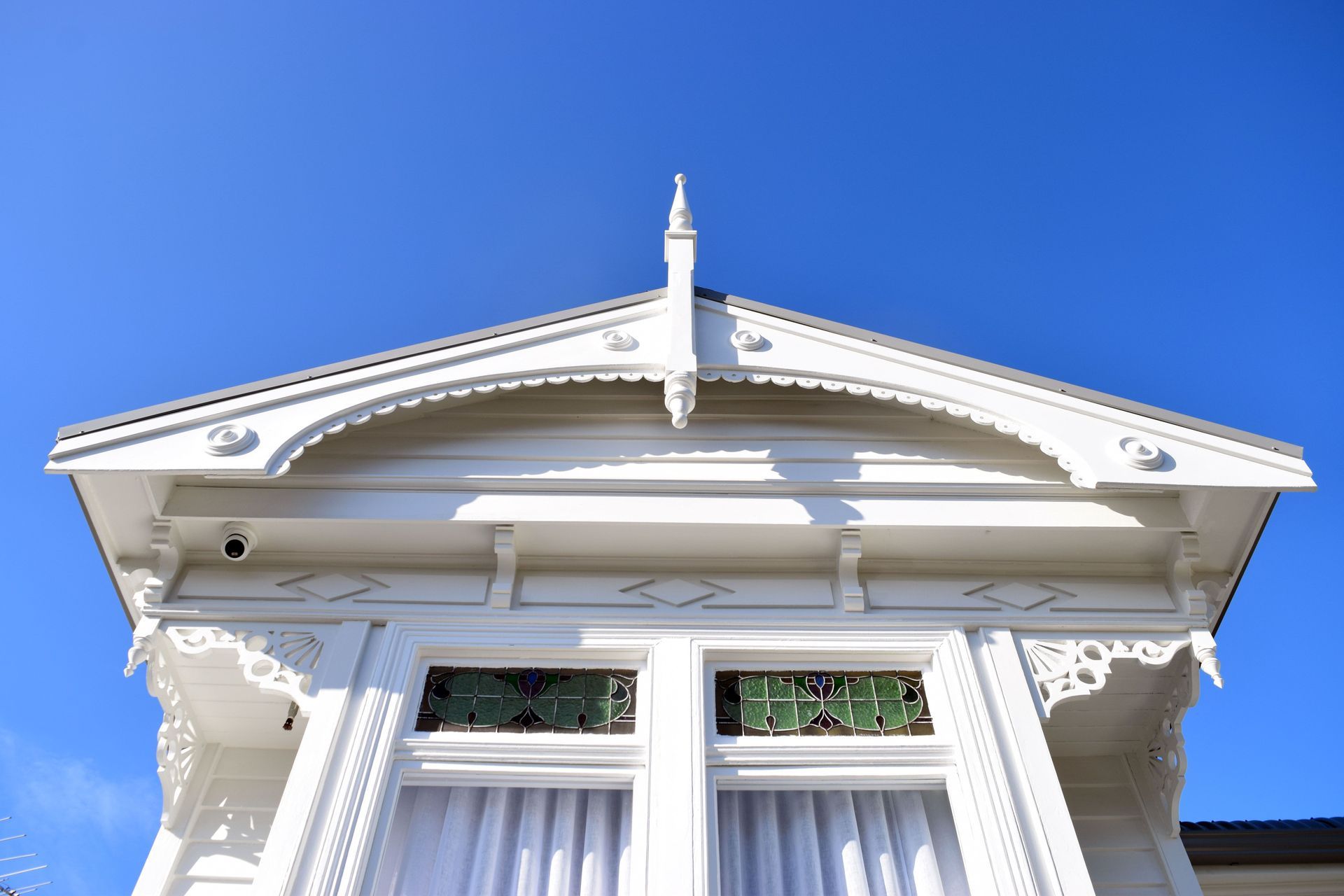 Hidden behind the fretwork, a sprinkler system was installed to provide added protection in the case of a fire.