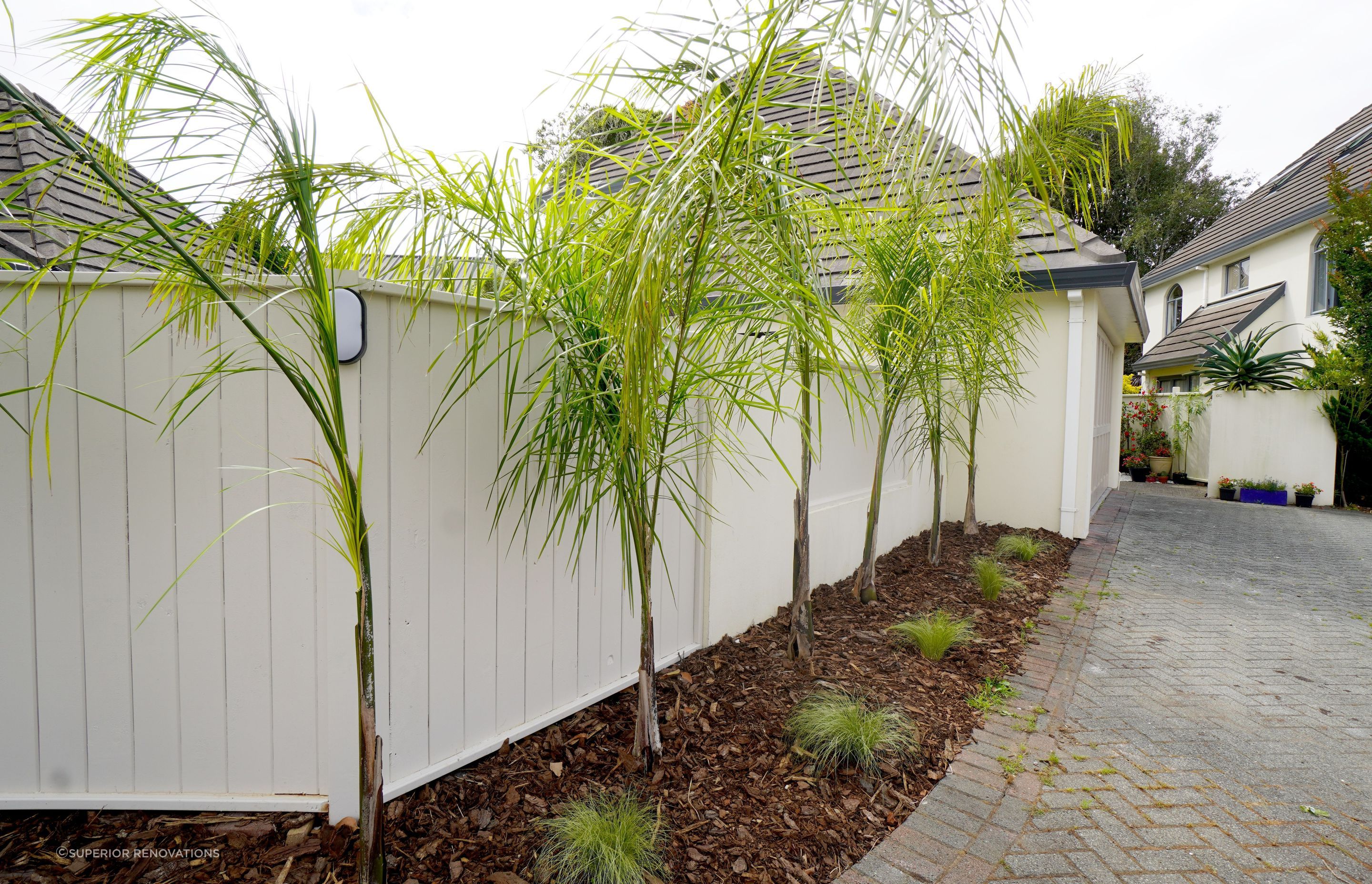 Paver Driveway was built in this home renovation in Epsom