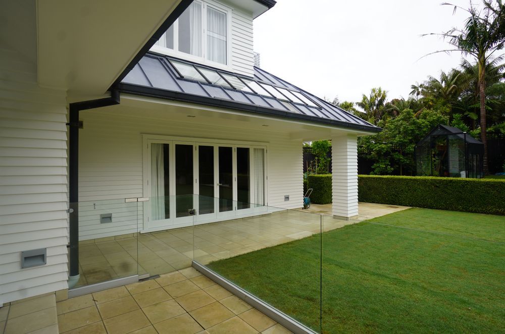 This outdoor living space in the landscape will be renovated to change the layout, as well as the floors.