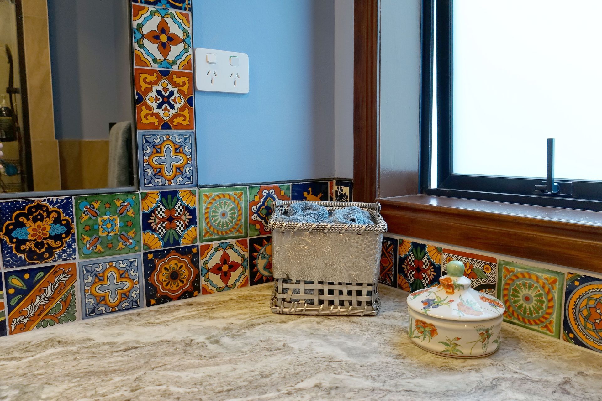 Spanish style mosaic tiles in Stanmore Bay