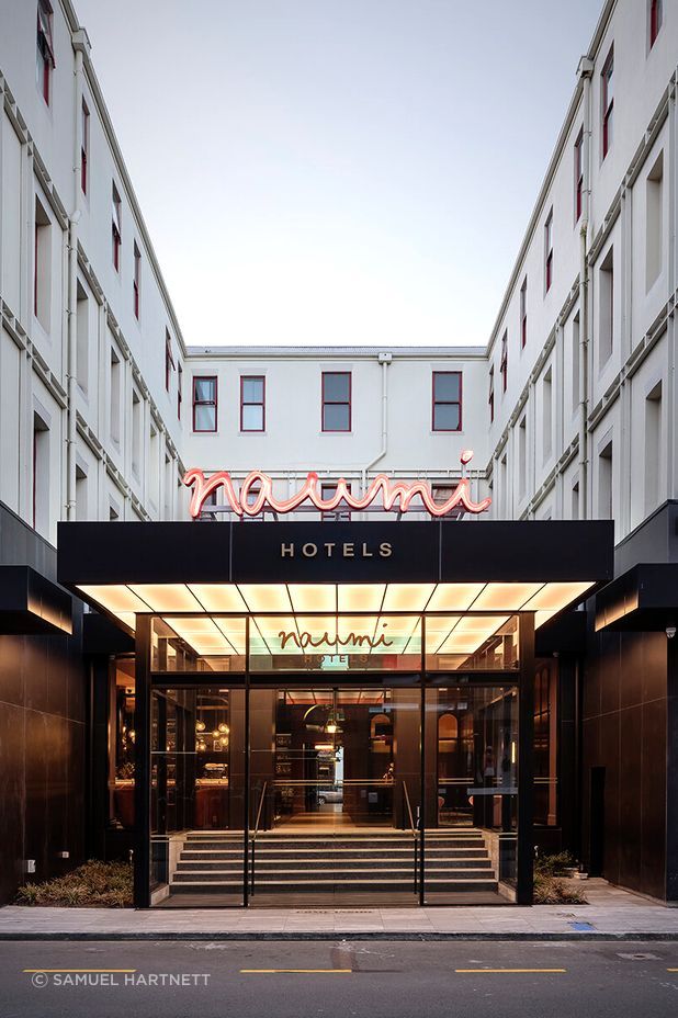 The Naumi Studio Hotel Wellington on Cuba Street occupies an Edwardian building, an era that was the inspiration for the storybook interiors by Material Creative.