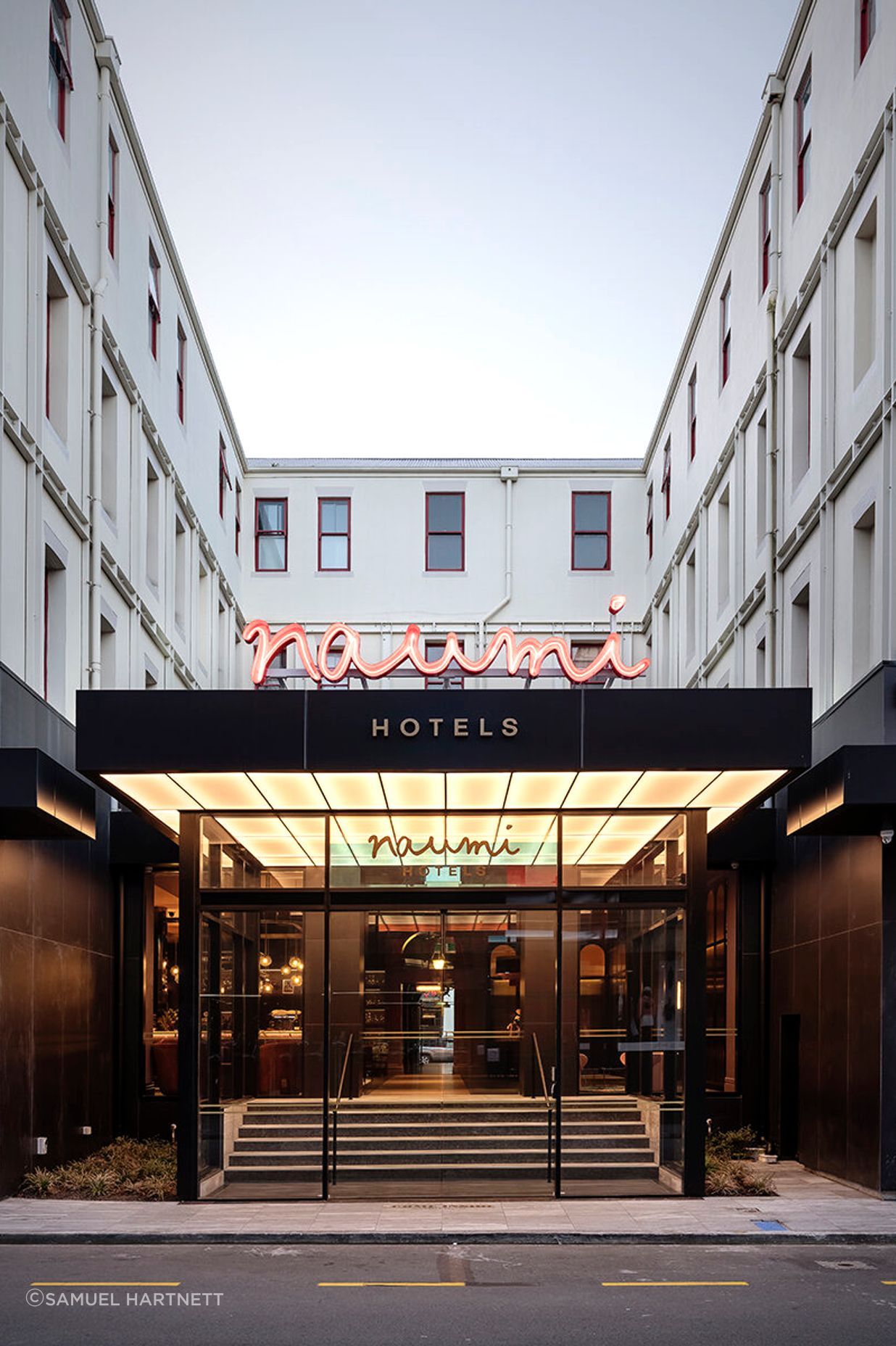 The Naumi Studio Hotel Wellington on Cuba Street occupies an Edwardian building, an era that was the inspiration for the storybook interiors by Material Creative.