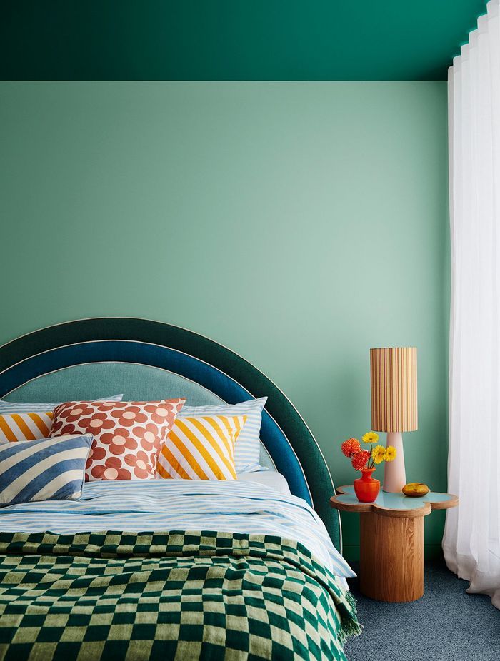 Image supplied by Dulux and features Dulux Diorite &amp; Pharaoh's Gem. Styling: Bree Leech, Photography: Lisa Cohen.