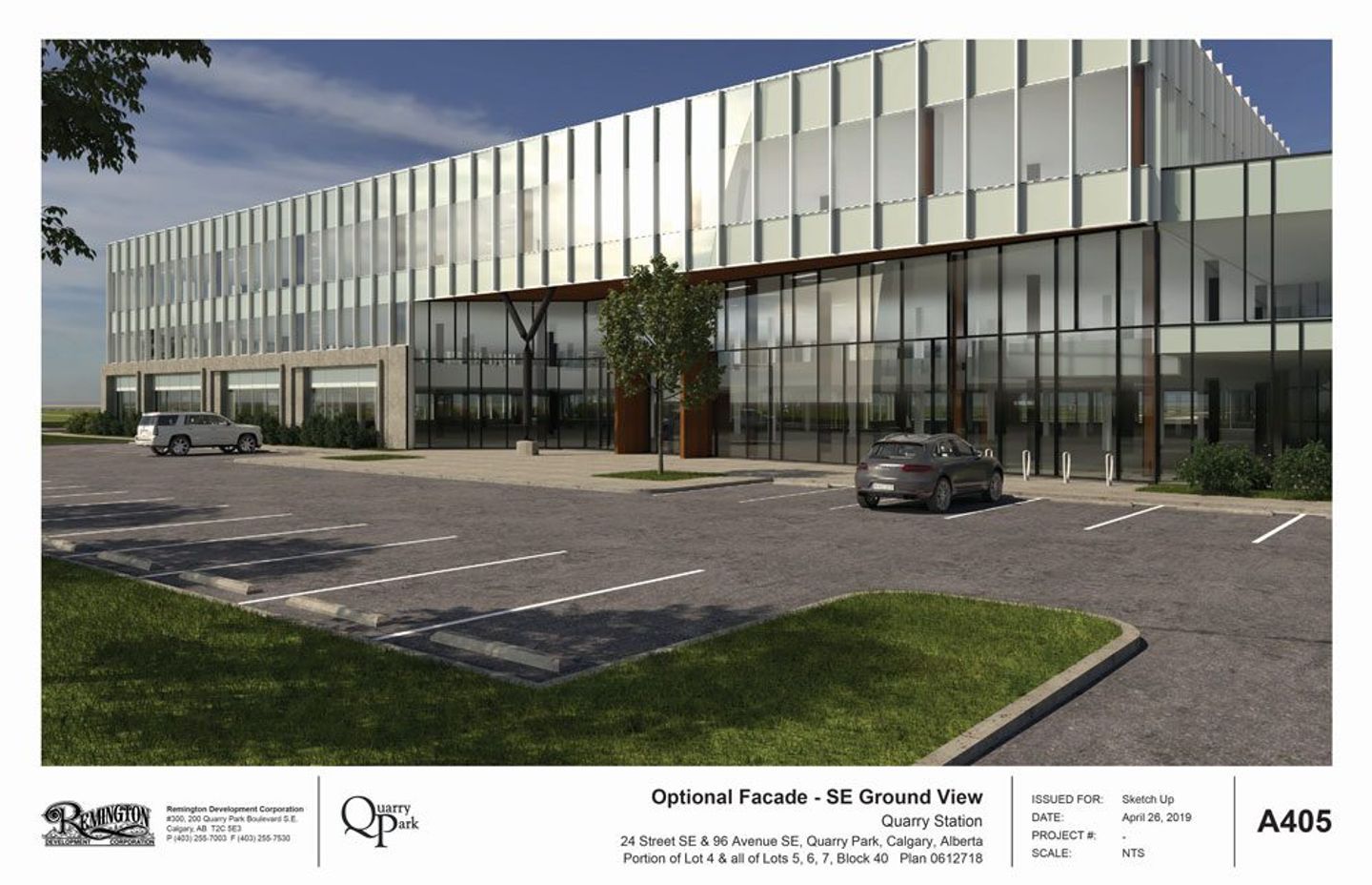 Quarry Park facade option - Rendered using V-Ray for SketchUp.