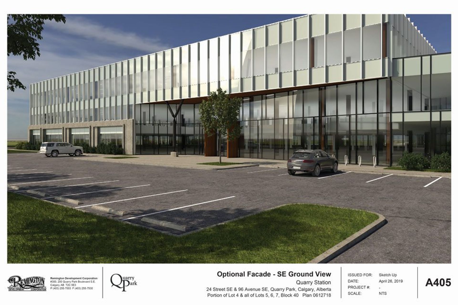 Quarry Park facade option - Rendered using V-Ray for SketchUp.