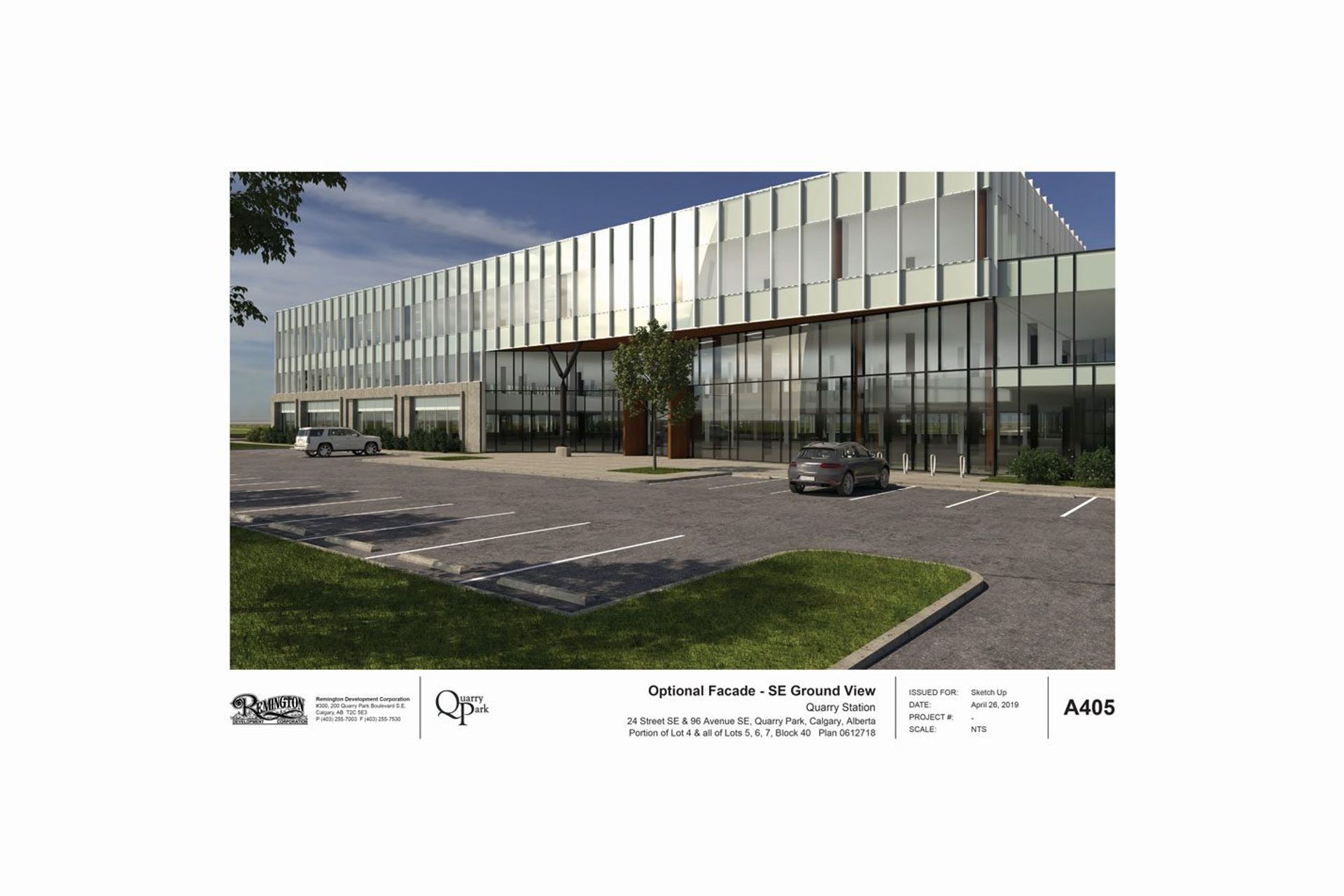 Quarry Park facade option - Rendered using V-Ray for SketchUp.