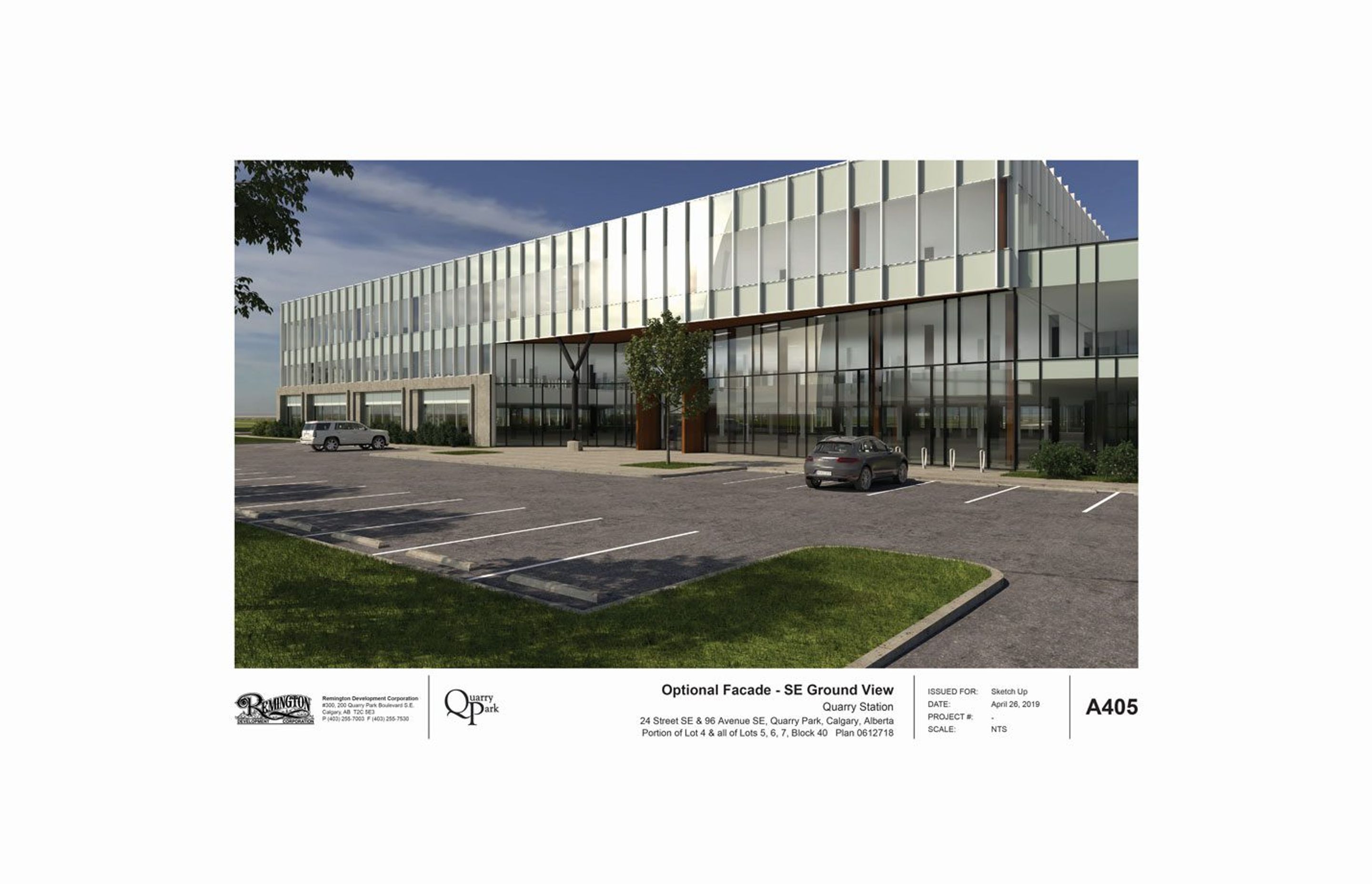 Quarry Park facade option - Rendered using V-Ray for SketchUp.