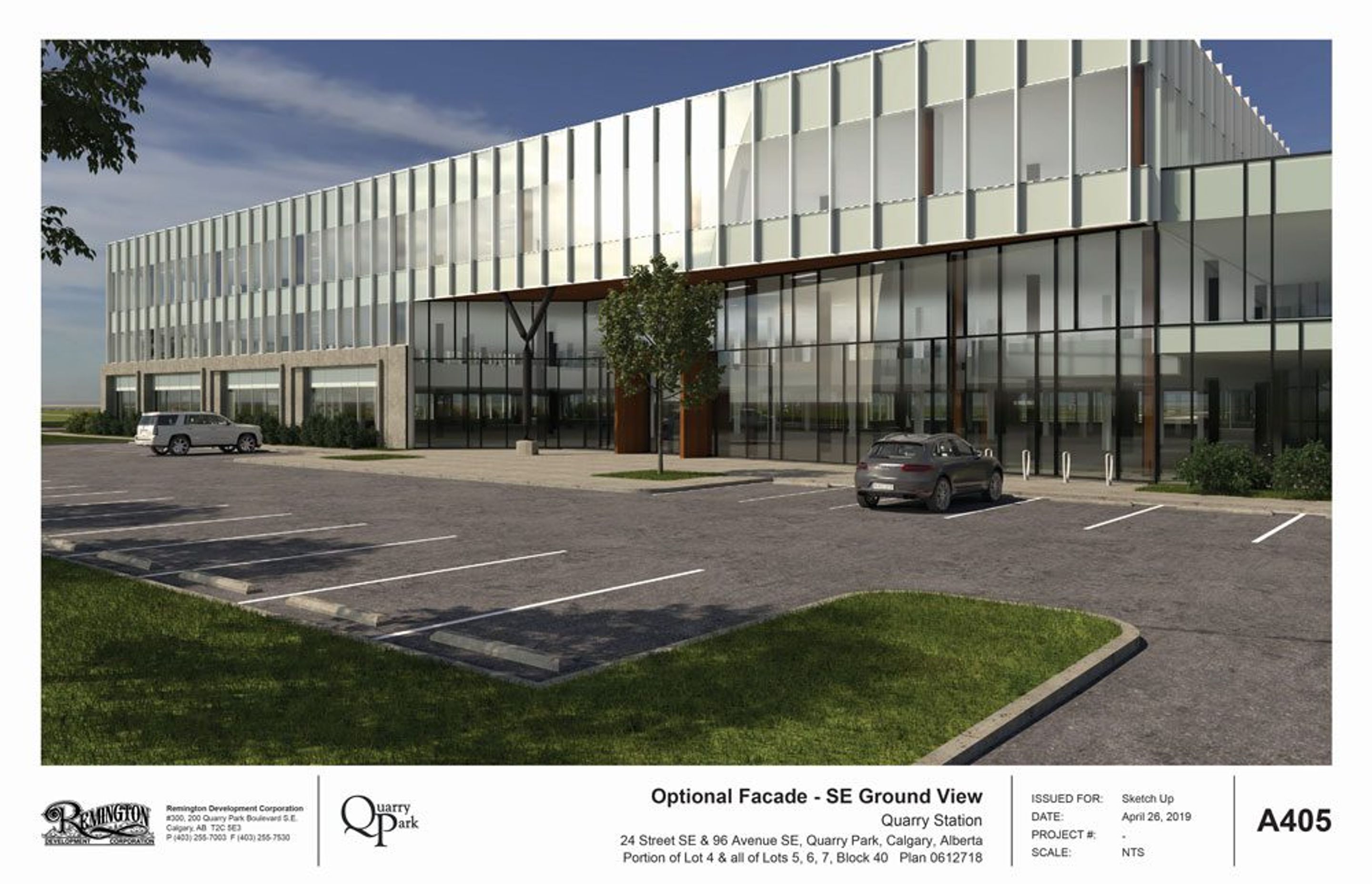 Quarry Park facade option - Rendered using V-Ray for SketchUp.