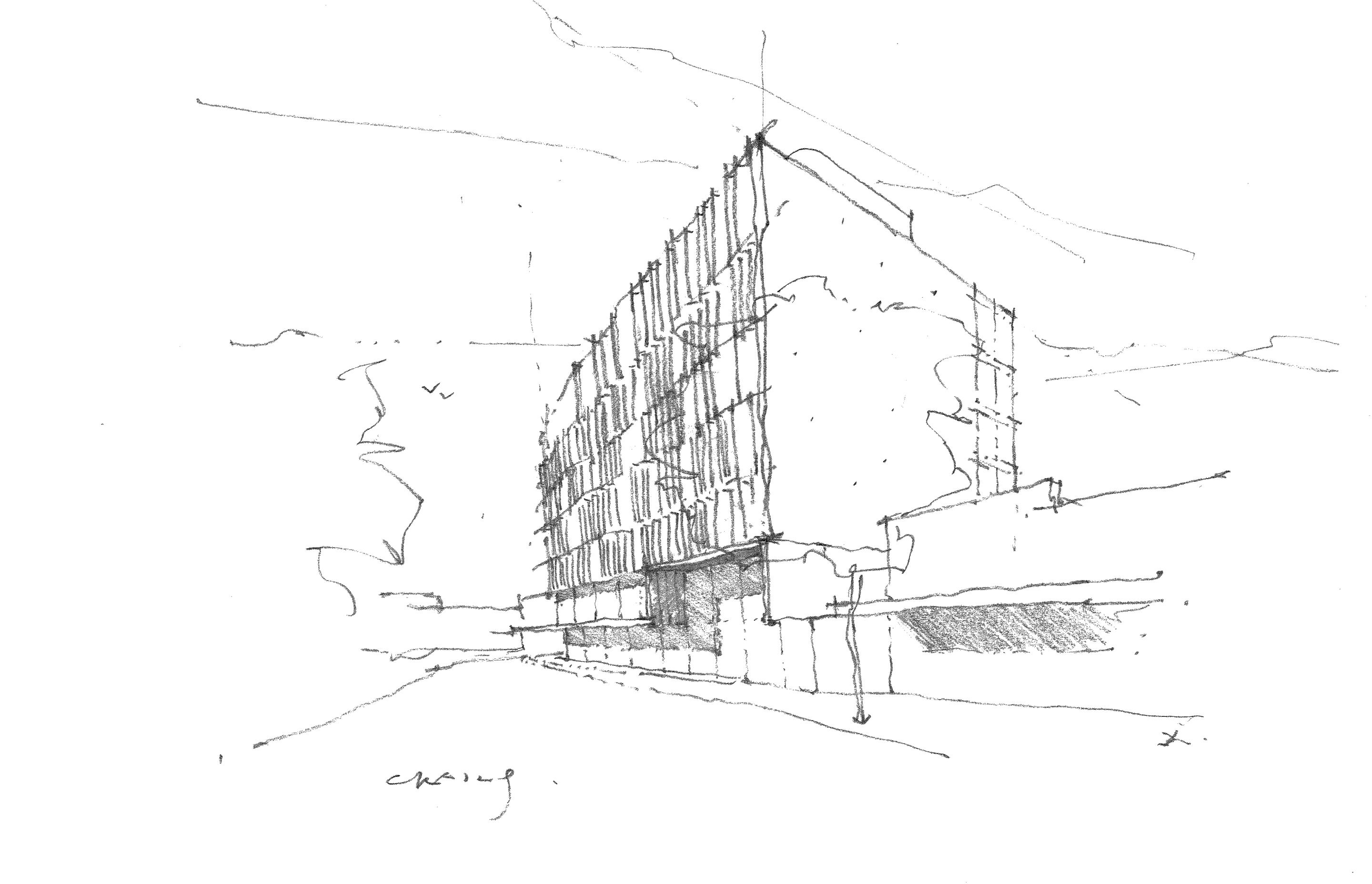Pencil drawing of 2 Devonport Road.