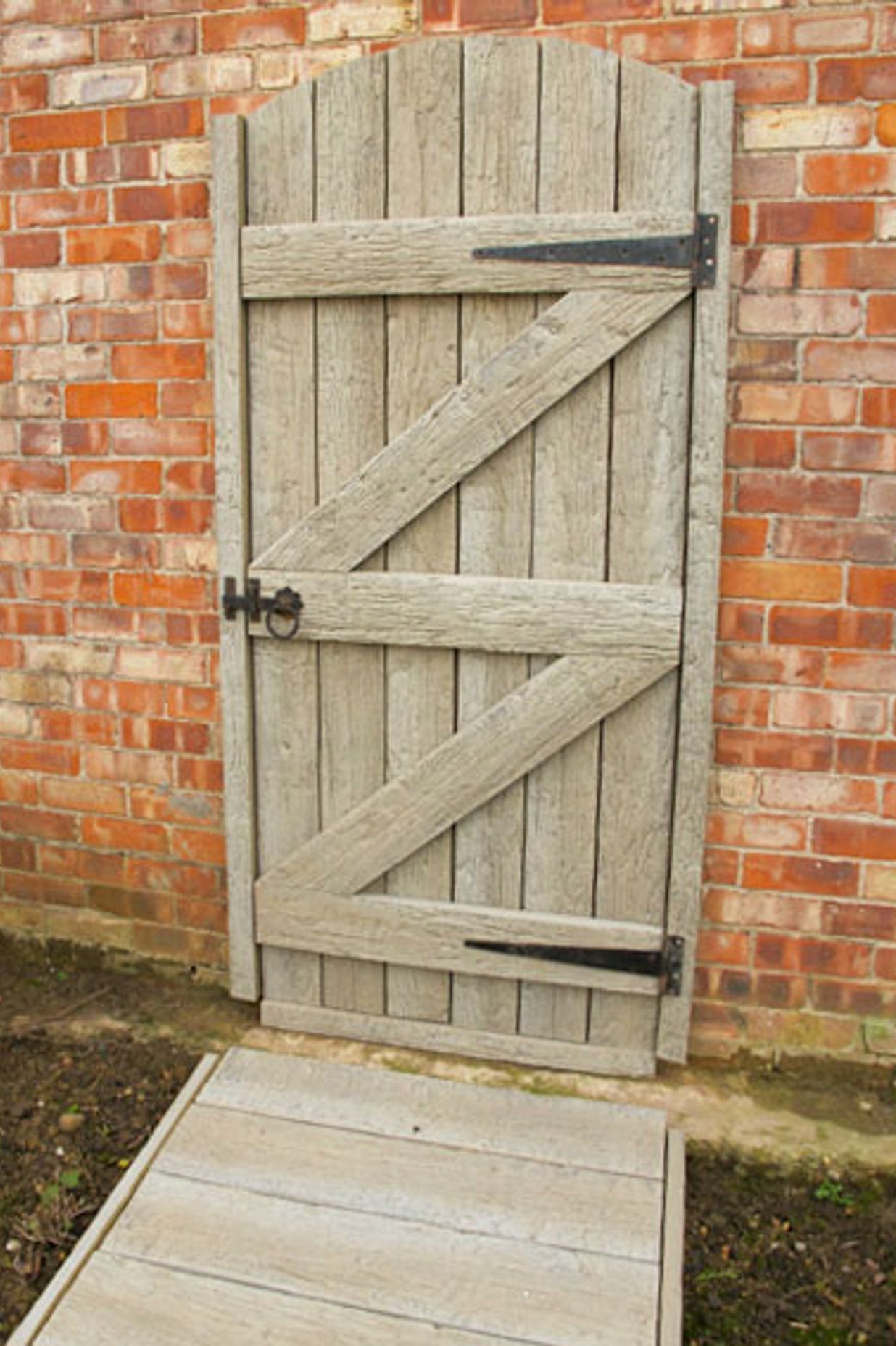 Gate made from Millboard Driftwood Oak decking planks