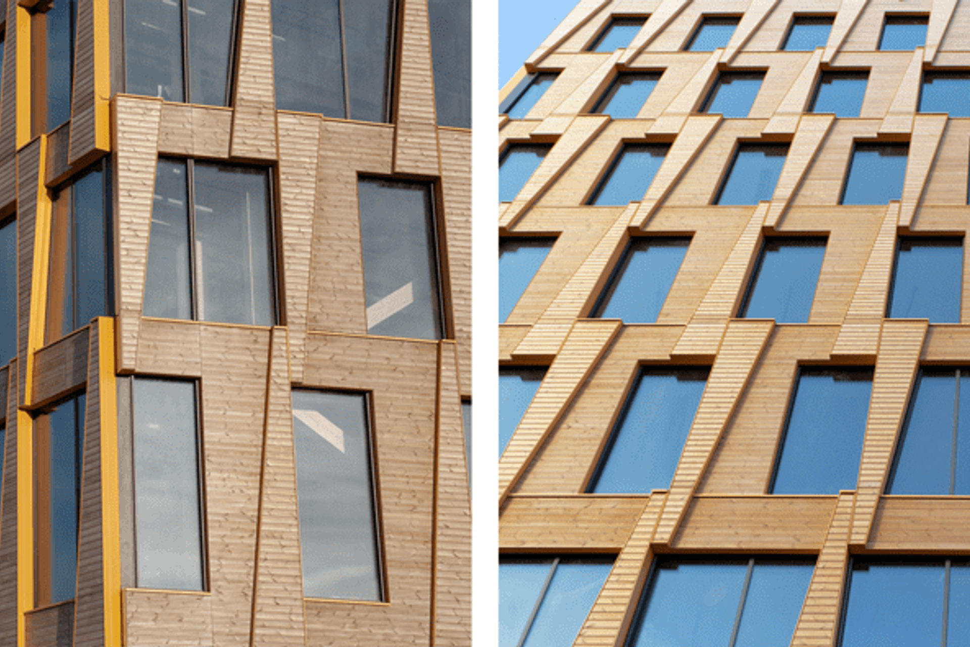 Facade details of Valle Wood project