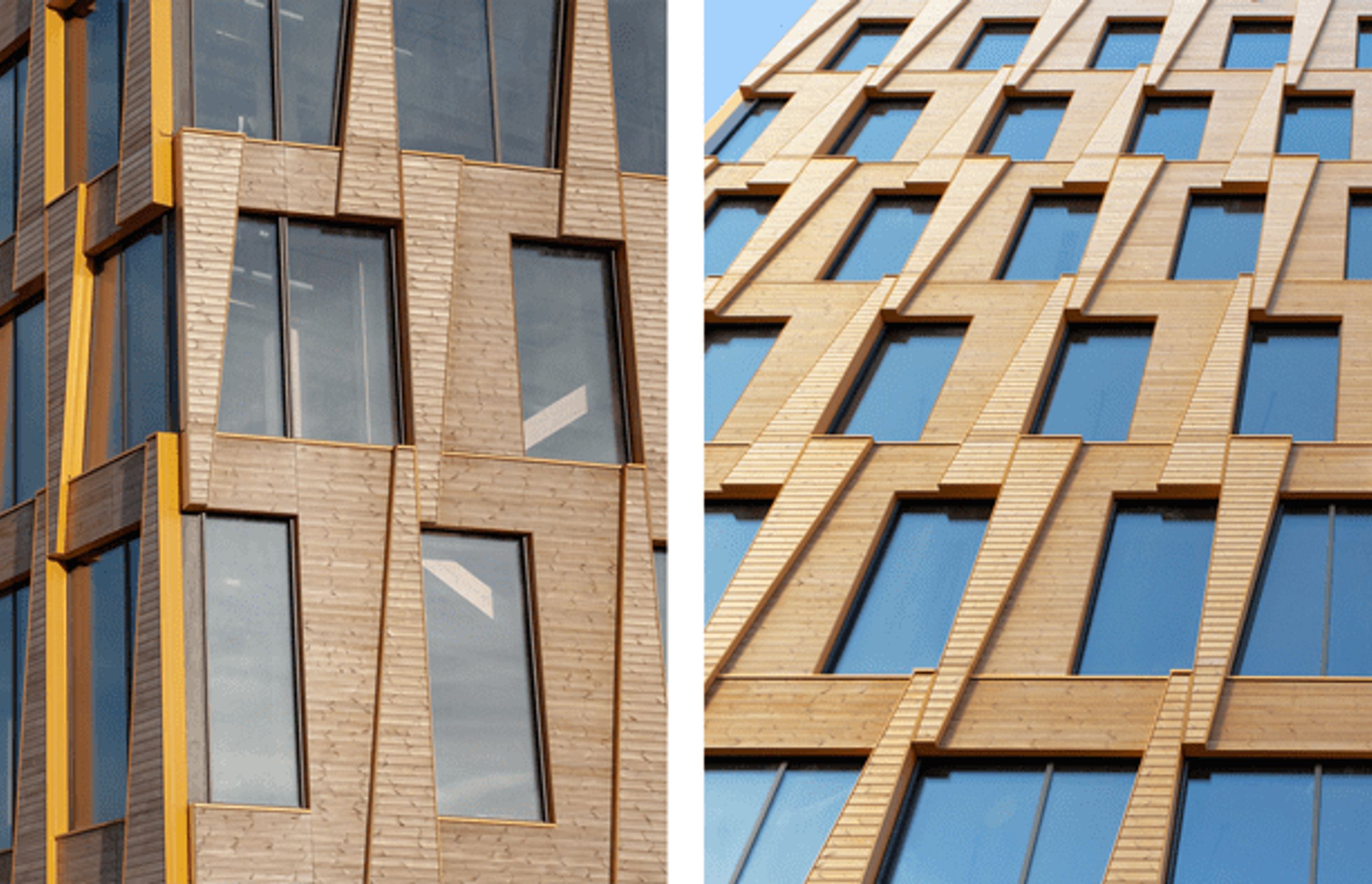 Facade details of Valle Wood project