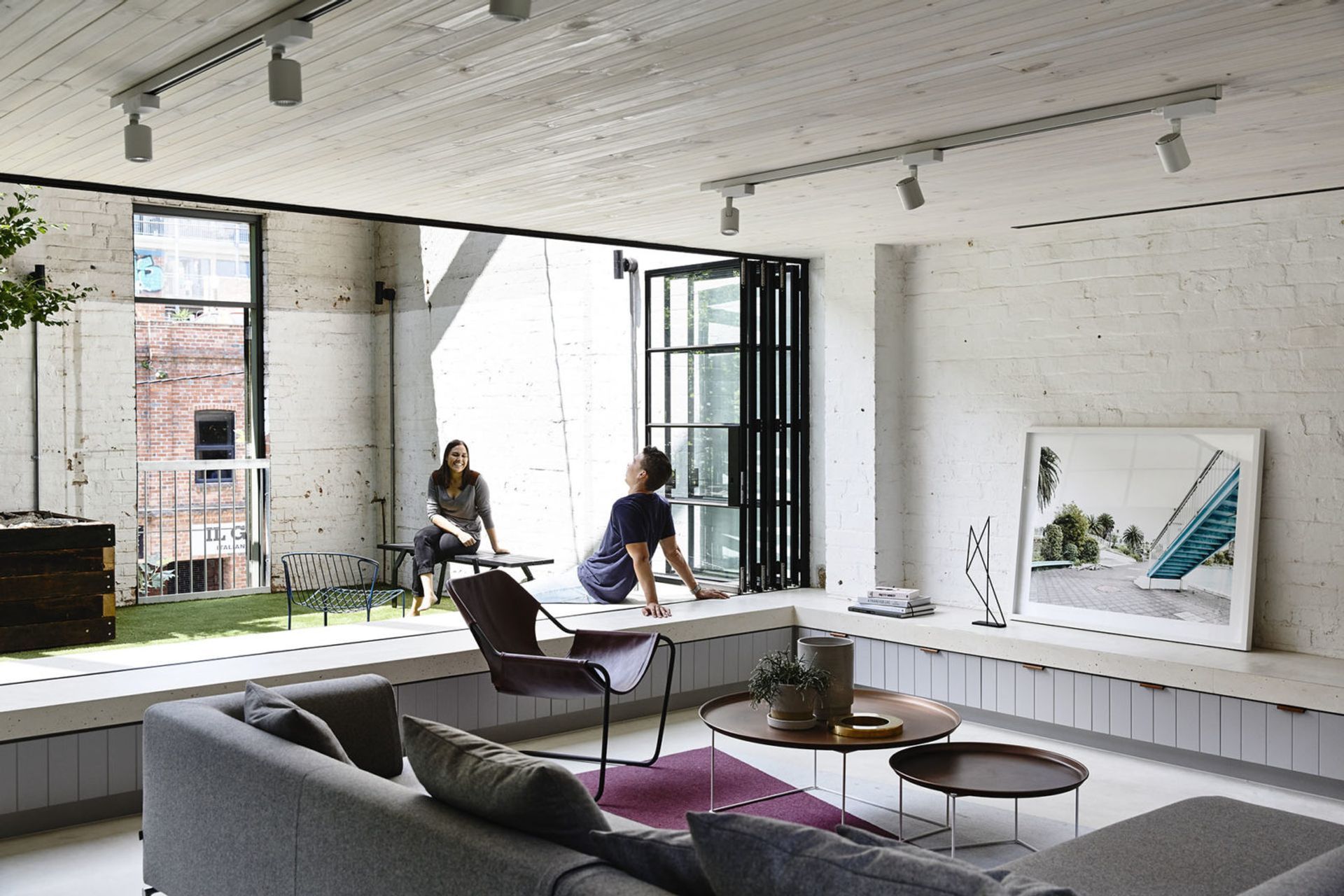 Large windows wash this spectacular Fitzroy Loft with light - Photography: Derek Swalwell
