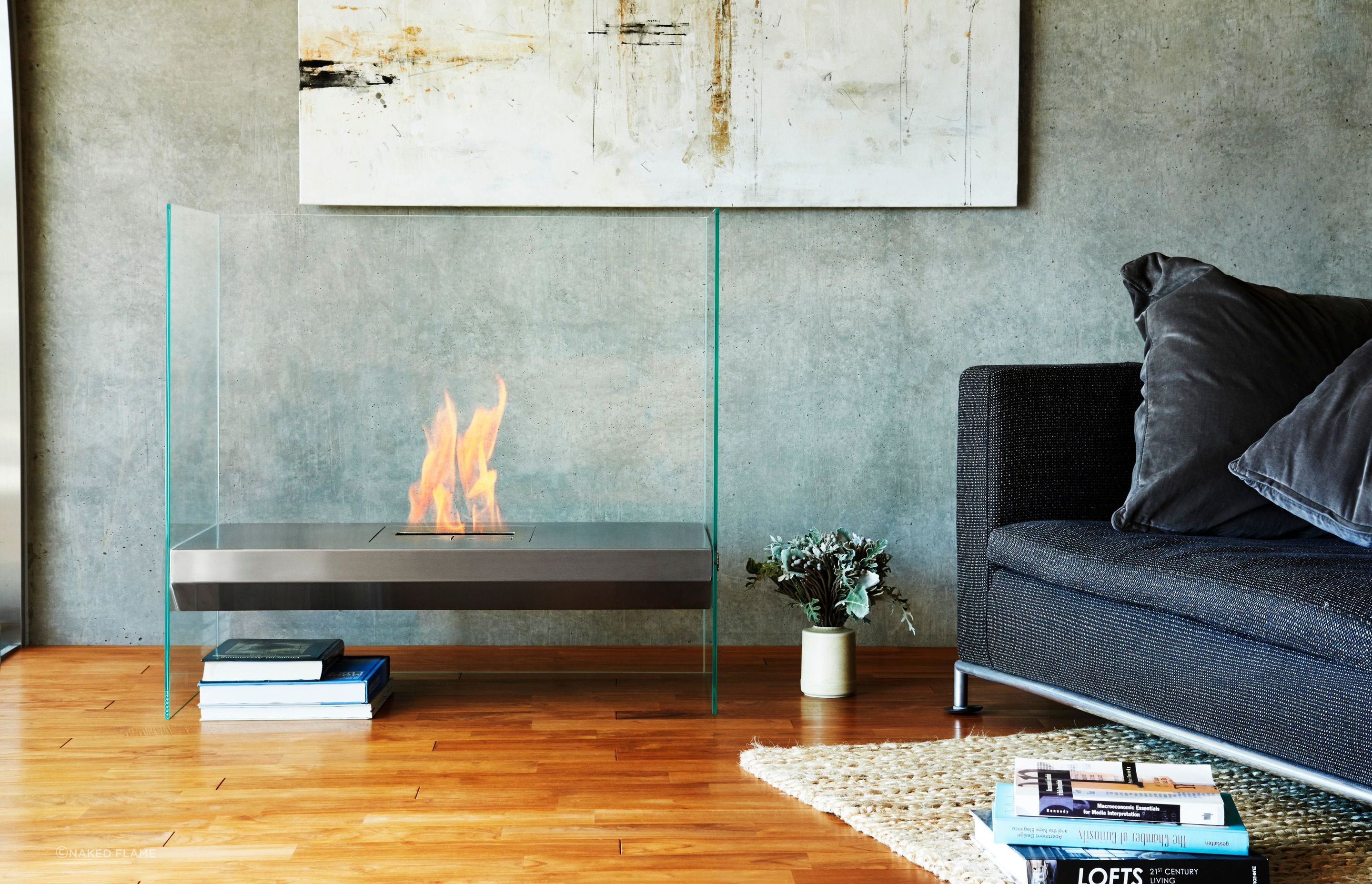 The sleek and modern EcoSmart Igloo BK5 Bioethanol Fireplace is a great fit for contemporary styling