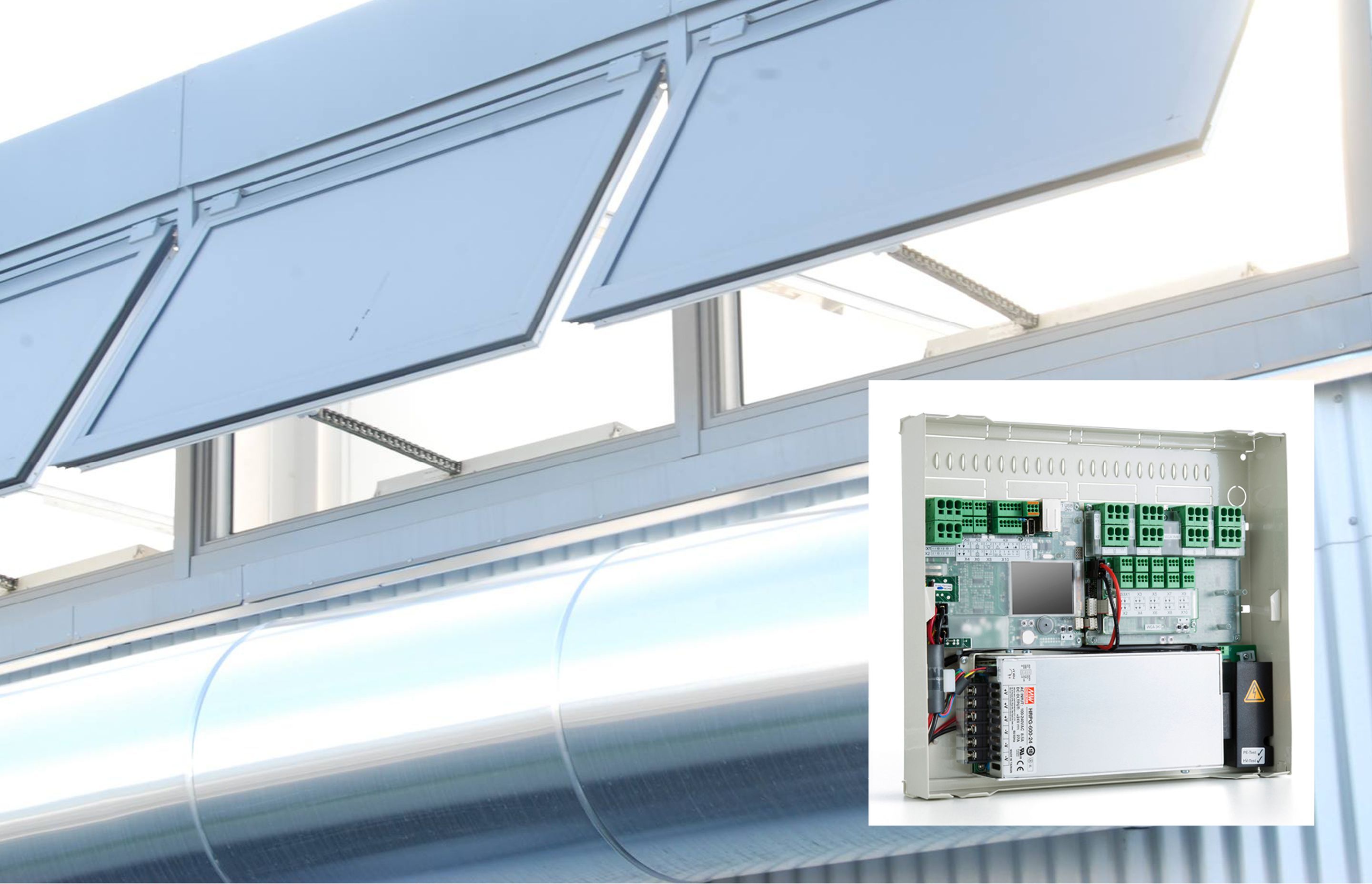 Wireless control of the ventilation system is achieved with a connected controller, which can be configured to "talk" to individual activators or to entire zones.