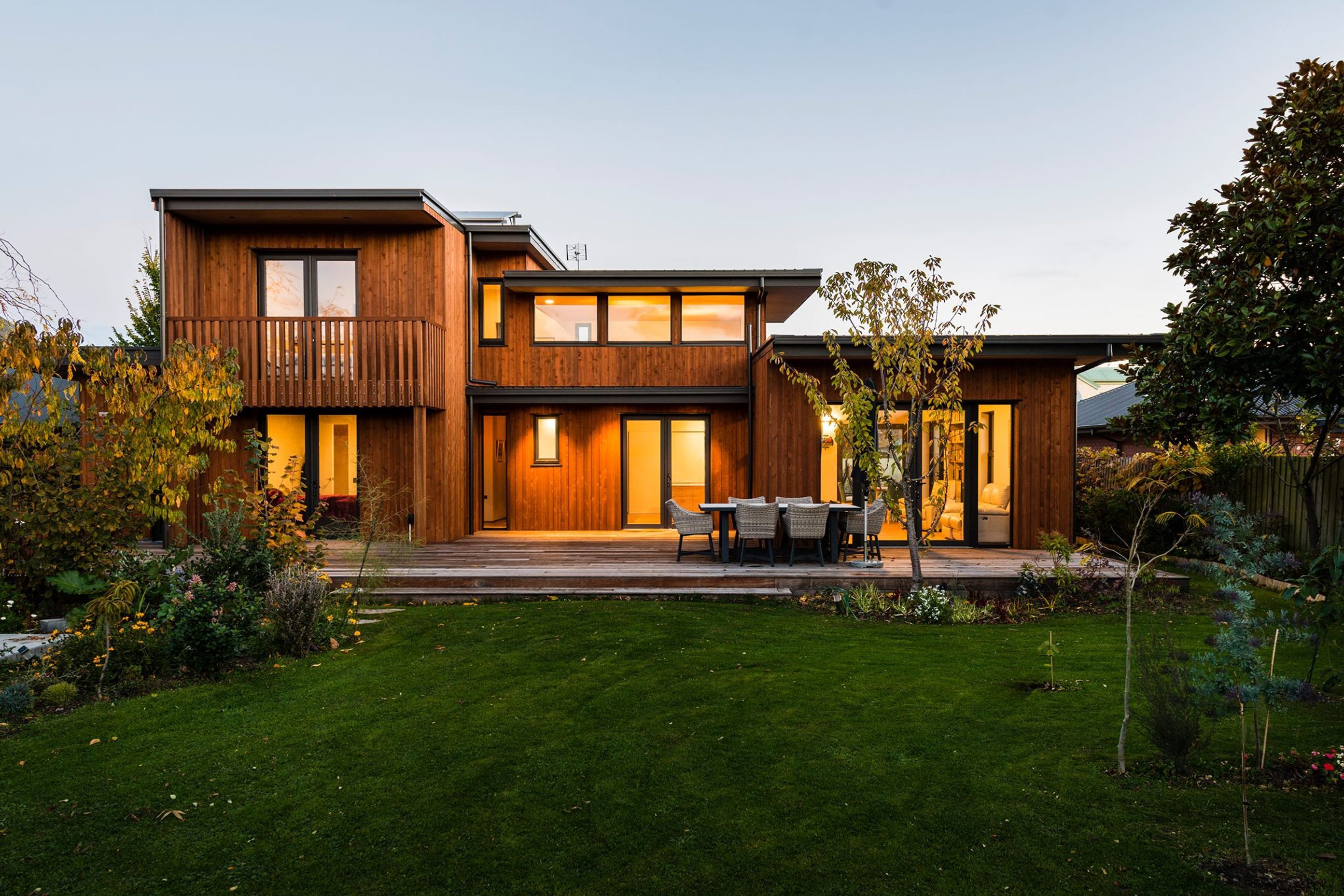 A home's timber exterior coated with Exterior Stain.