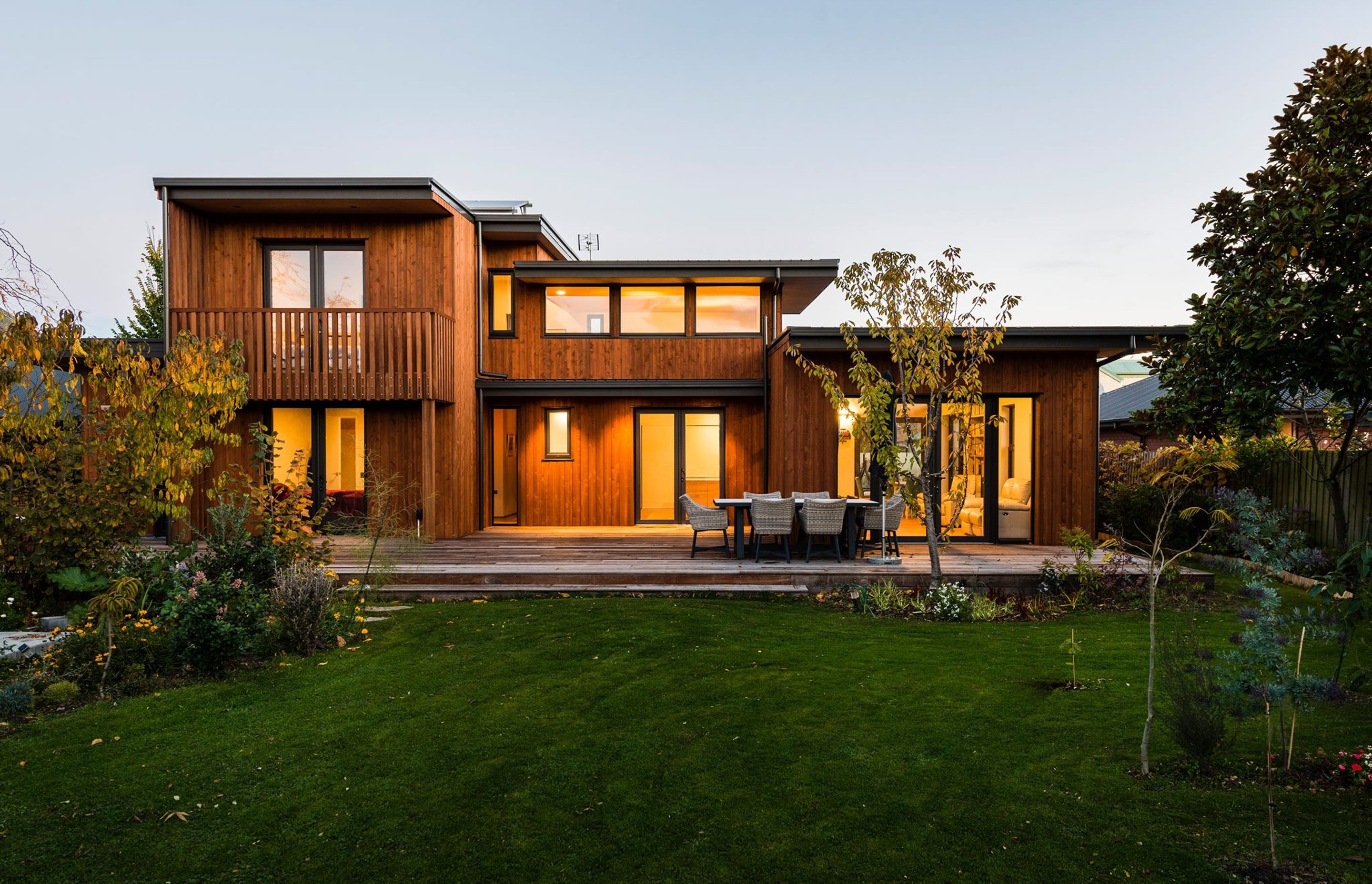 A home's timber exterior coated with Exterior Stain.