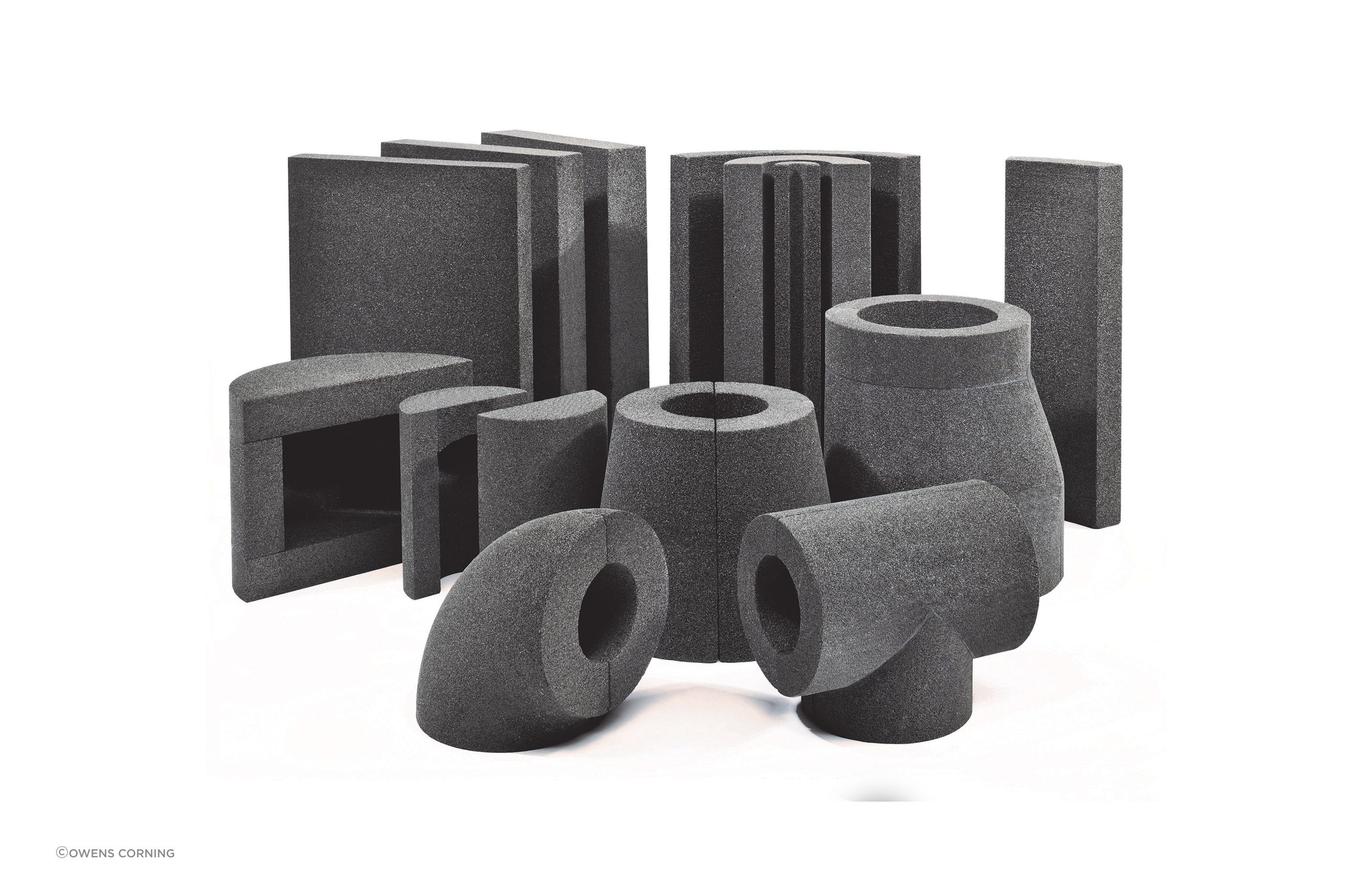 FOAMGLAS cellular glass insulation can be custom shaped to suit a range of applications.
Image courtesy of Owens Corning. Used by permission.