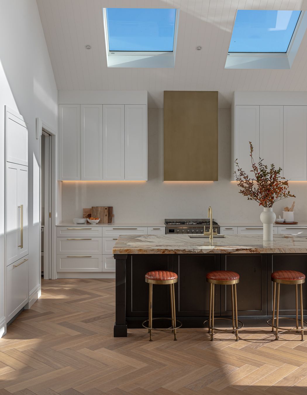 Faulder Ave by Sticks + Stones Design | Fendi Herringbone Timber Flooring