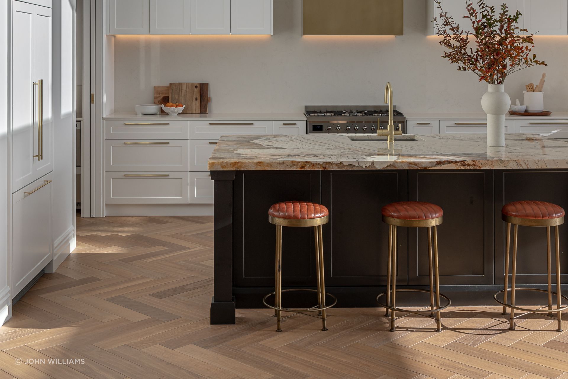 Faulder Ave by Sticks + Stones Design | Fendi Herringbone Timber Flooring