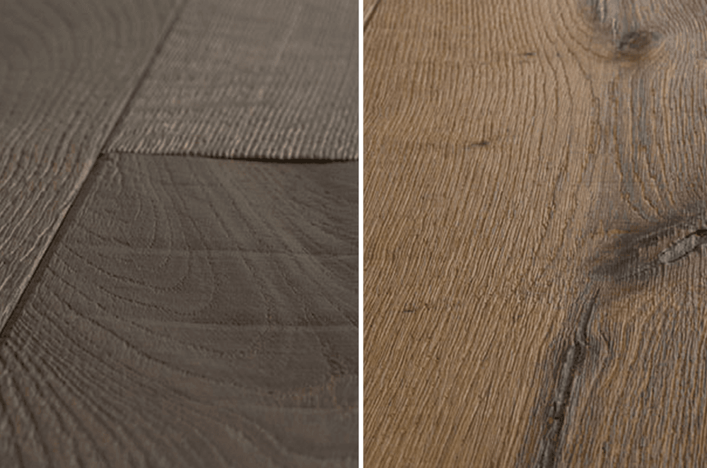 Bold 'brushstrokes' and a play of light and shadow across the surface are hallmarks of the Artiste Collection, which has been designed to celebrate the natural beauty of smoked oak.