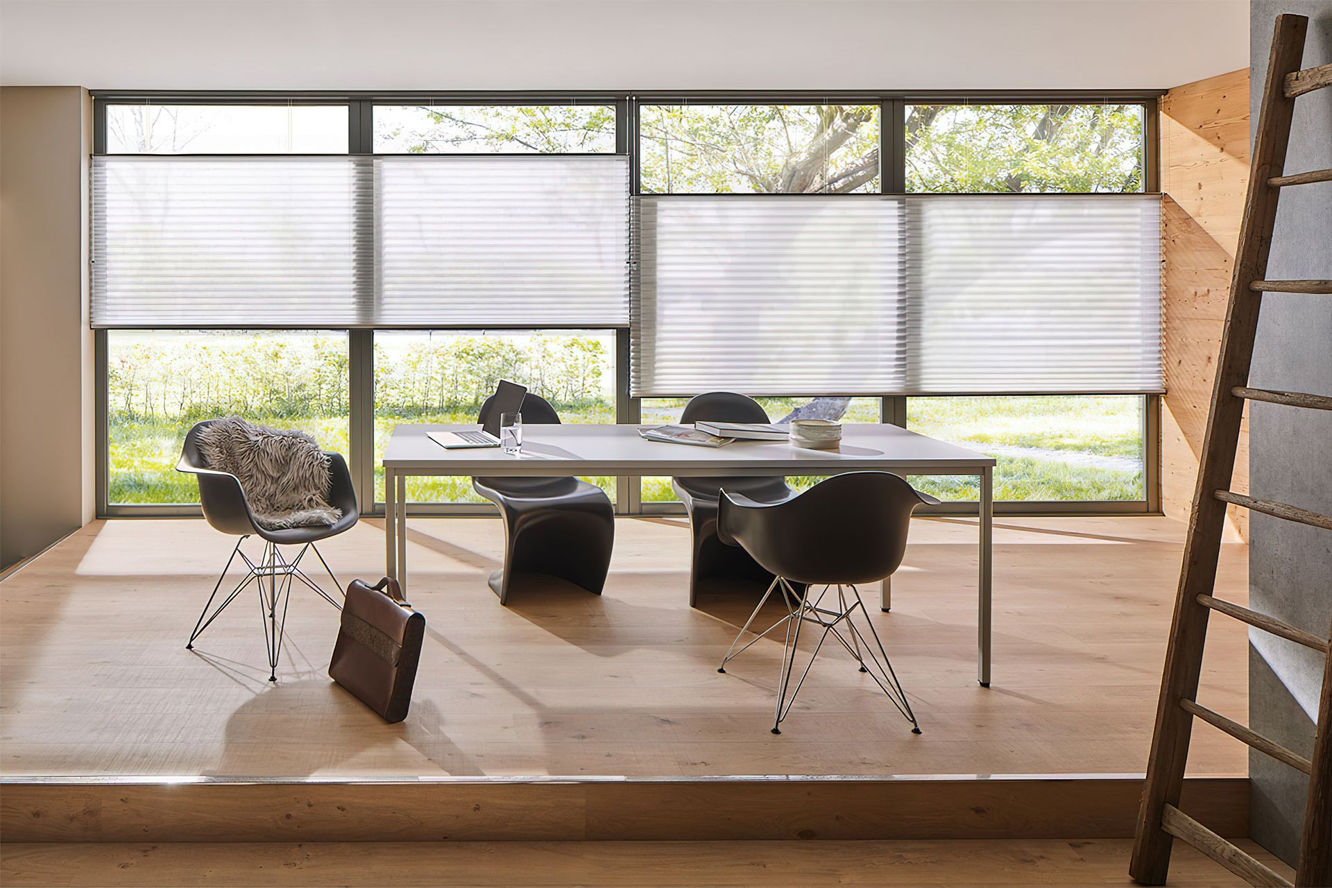 Honeycomb blinds are a versatile window treatment that enhances a room's aesthetic.