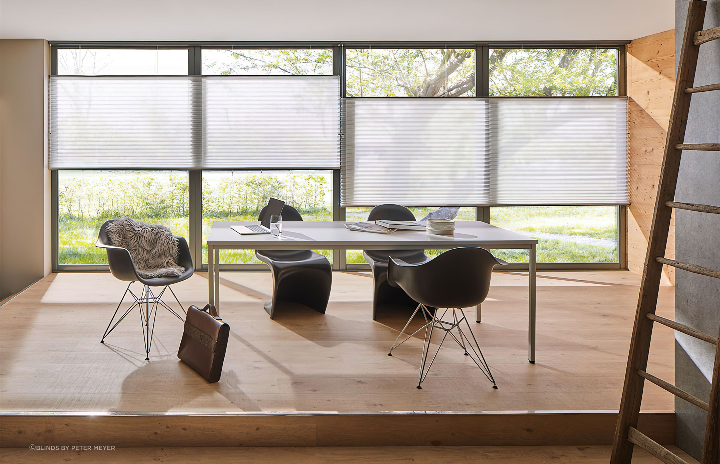 Honeycomb blinds are a versatile window treatment that enhances a room's aesthetic.