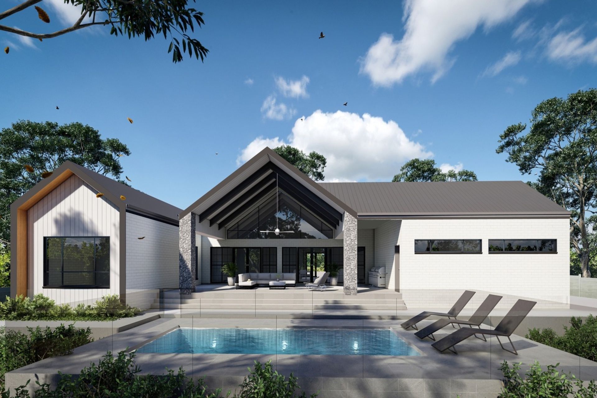 A classic gable roof, characterised by its triangular shape, provides efficient water drainage. Featured project: Silverdale