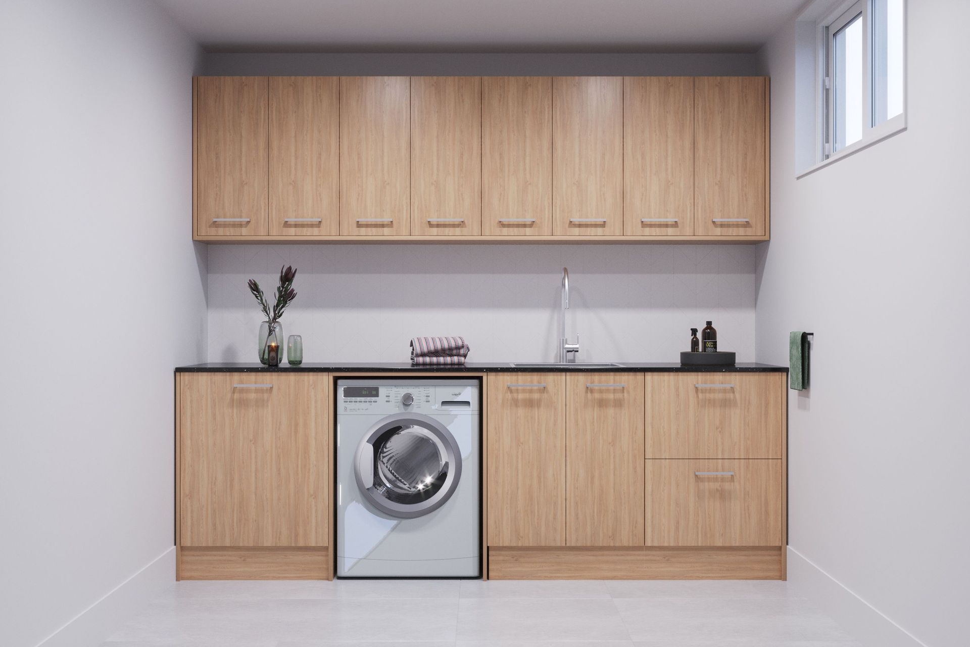 The Golden Bay modular laundry suite.