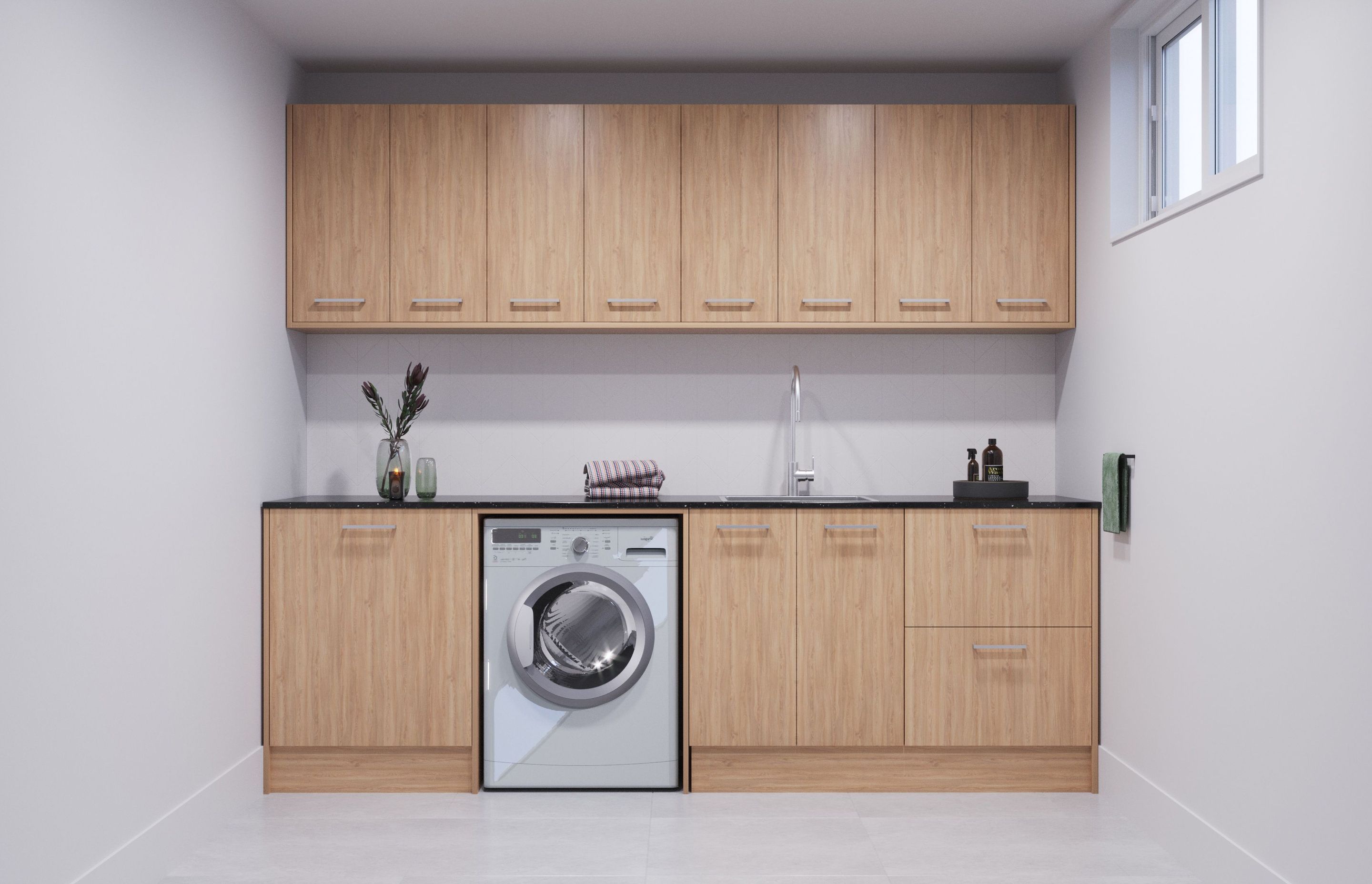 The Golden Bay modular laundry suite.