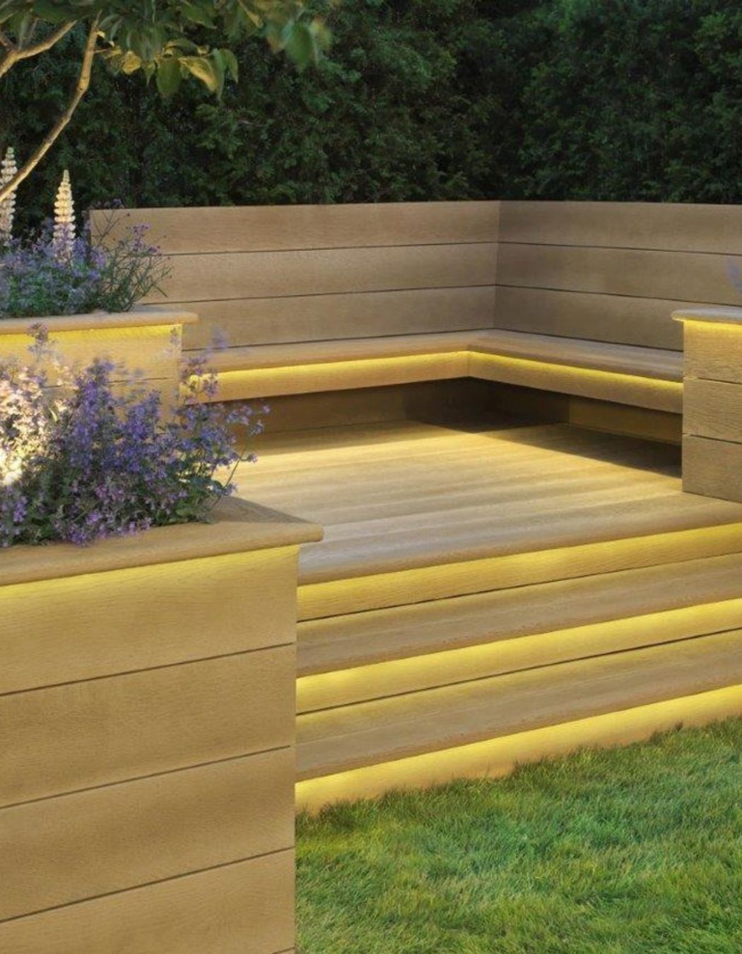 Golden oak enhanced grain decking by Millboard Decking