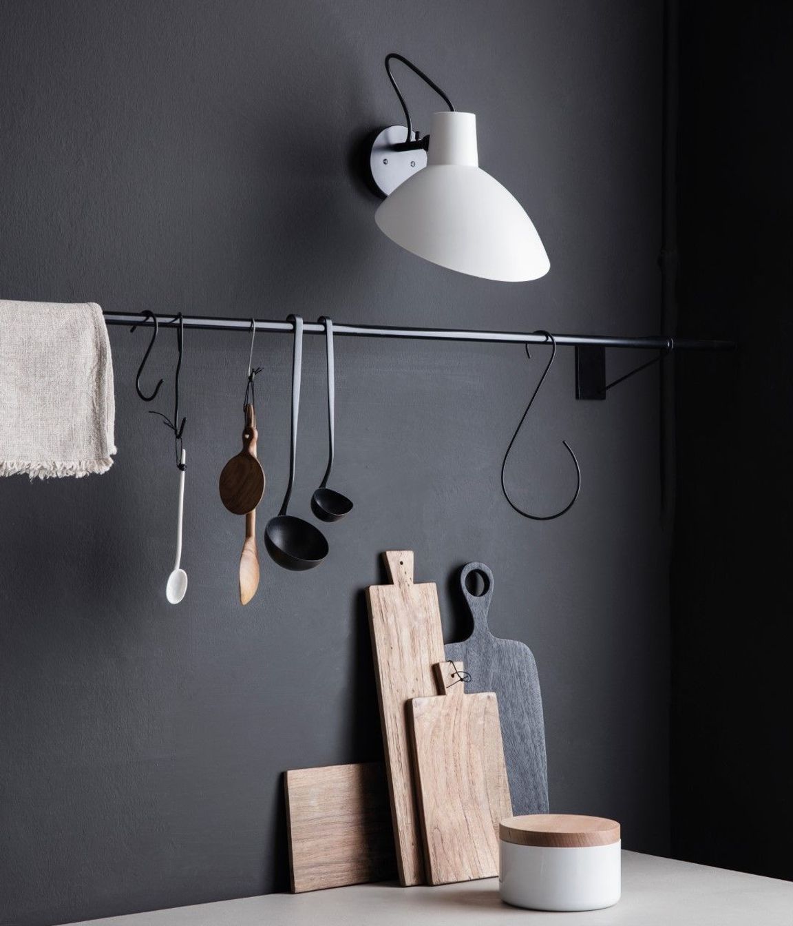 Astep VV Cinquanta Wall Lamp enables task lighting with an understated look and the flexibility to focus light in the direction required.