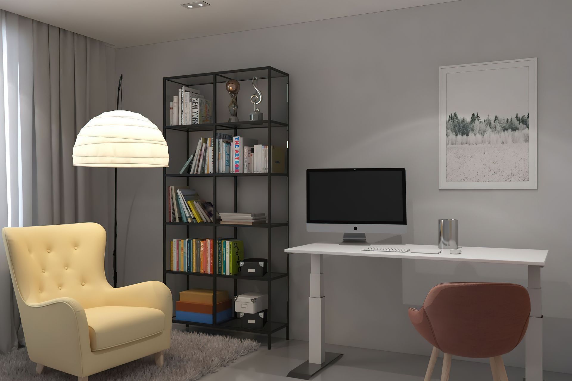Working as if in a real office: a separate study is ideal for work concentration but also for receiving customers. Photo: Hettich