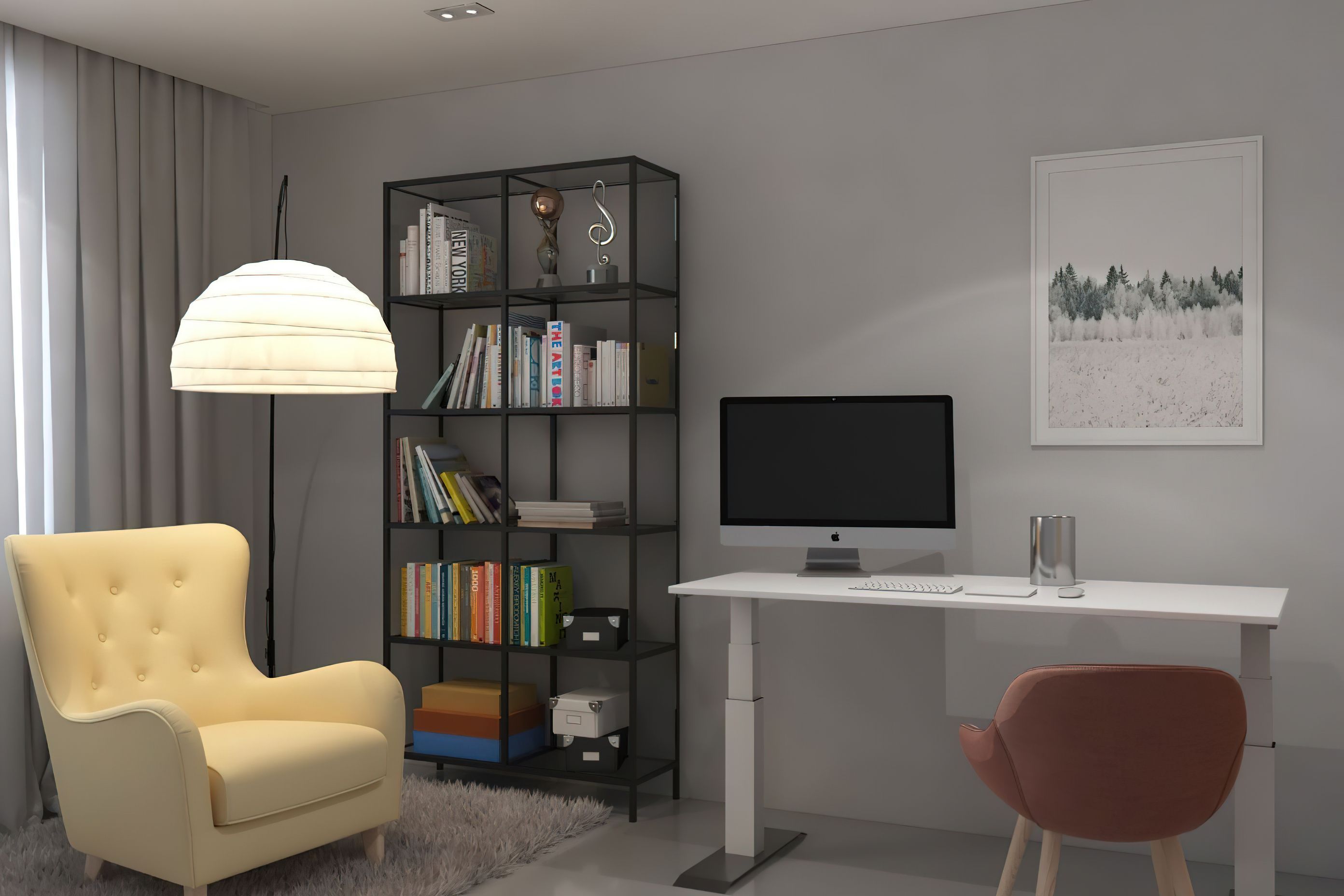 Working as if in a real office: a separate study is ideal for work concentration but also for receiving customers. Photo: Hettich