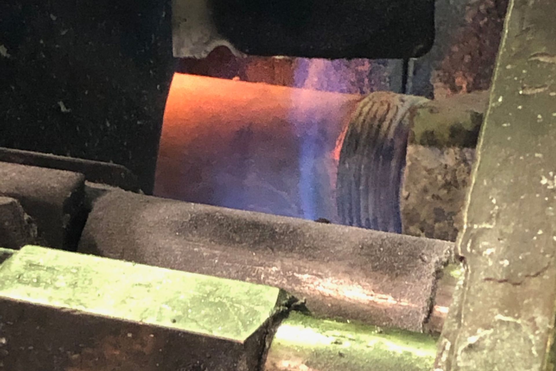 Die cast machine heating zinc ingots to 420 degrees.