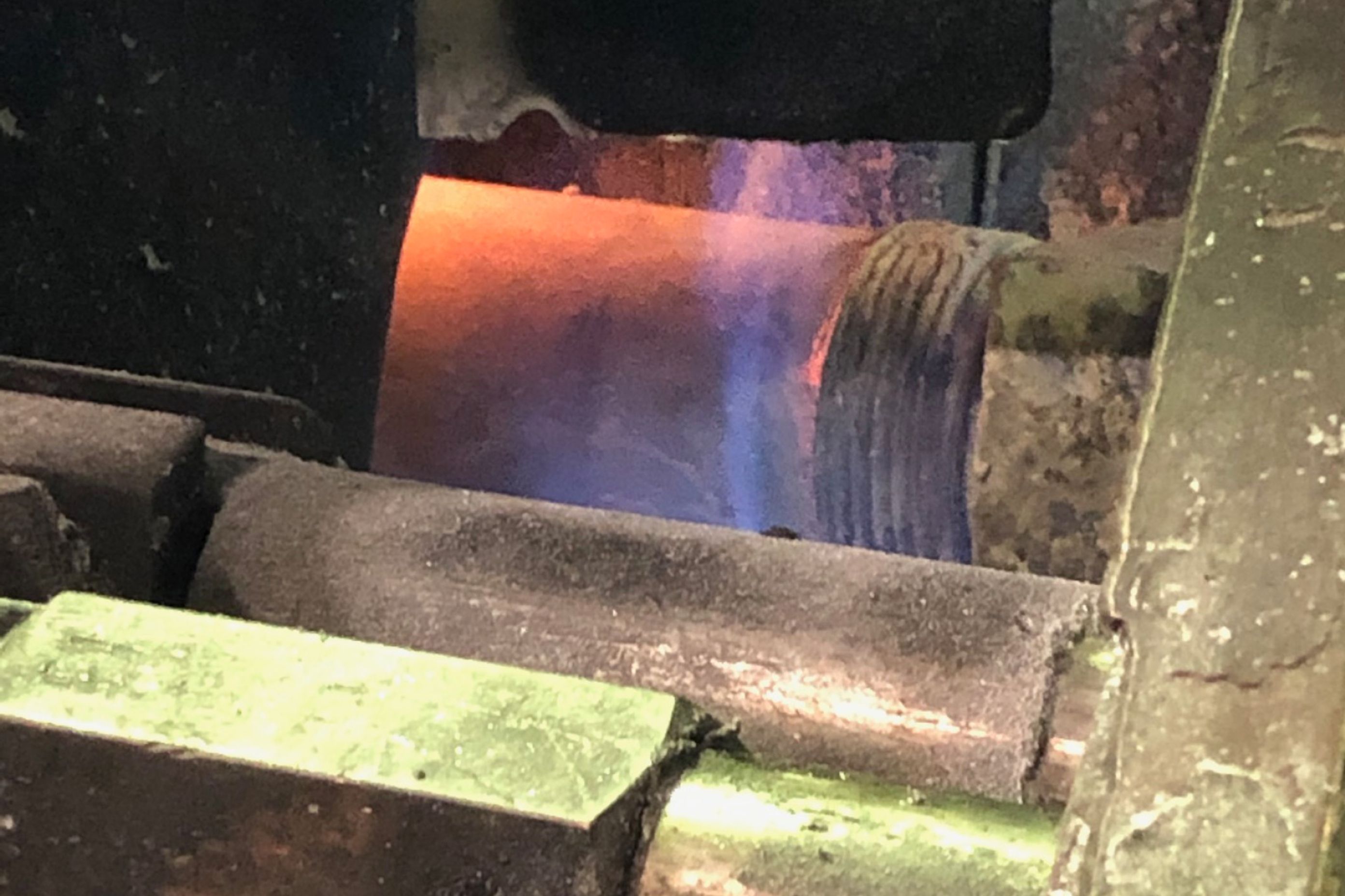 Die cast machine heating zinc ingots to 420 degrees.