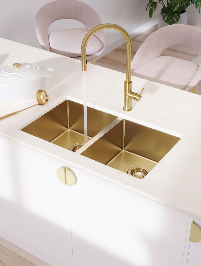 One basin can be dedicated to heavy pots, while the other handles lighter dishes.
