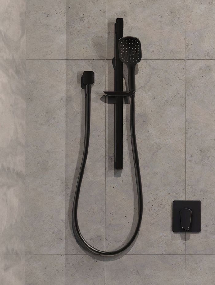 Adjustable showers can be attached to a variety of different shower arms. Featured product: Axiss II Single Spray Slide Shower