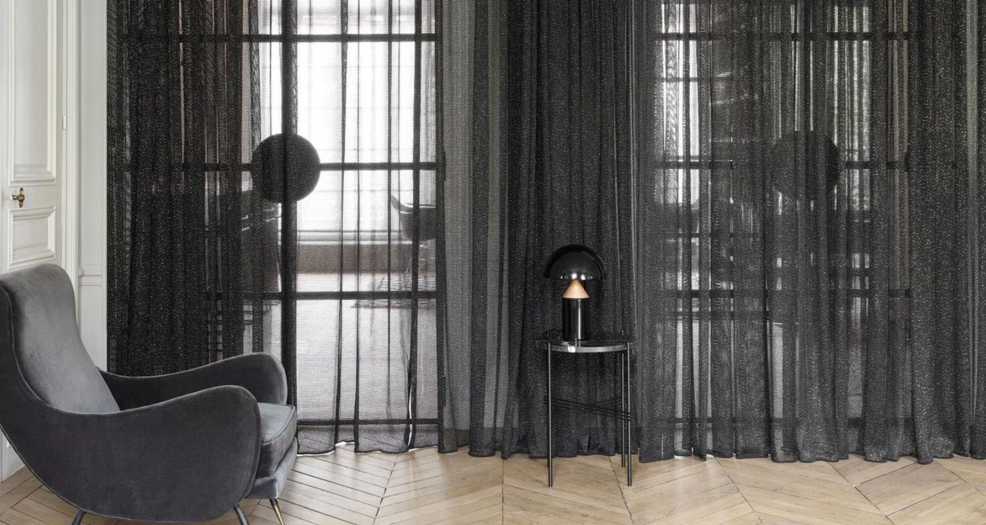 Curtains are sometimes there to provide some privacy and comfort within a space - opting for a sheer material can provide these factors as well as beautiful silhouettes throughout the home.