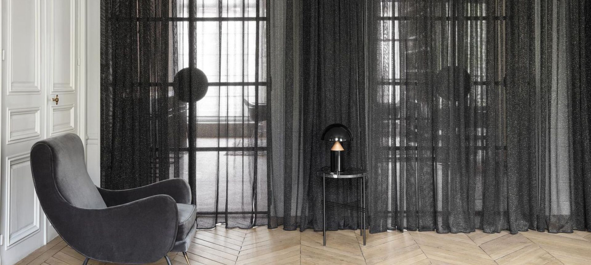 Curtains are sometimes there to provide some privacy and comfort within a space - opting for a sheer material can provide these factors as well as beautiful silhouettes throughout the home.
