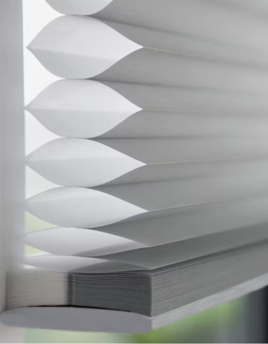 Honeycomb blinds retain more heat than any other kind of window treatment. Consumer Magazine* reports a 60 per cent increase in heat retention compared to an uncovered window.