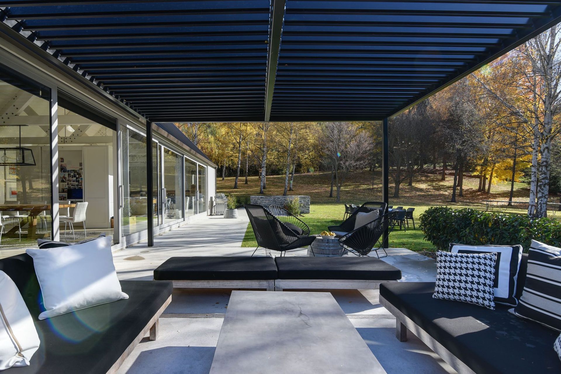 There are several things to consider when implementing an outdoor room.